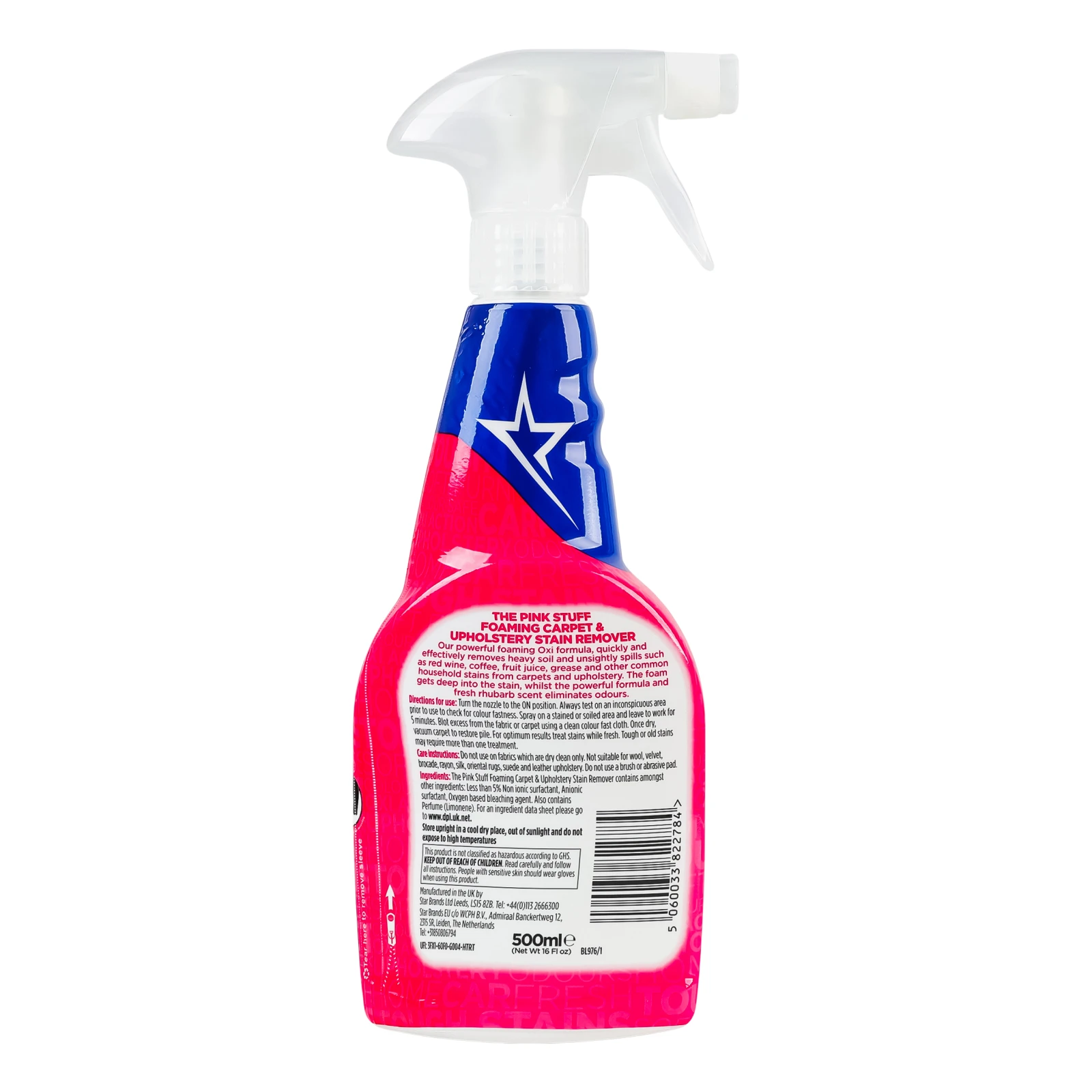 Засіб для видалення плям The Pink Stuff для чищення килимів та оббивки спрей 500мл Фото №:2