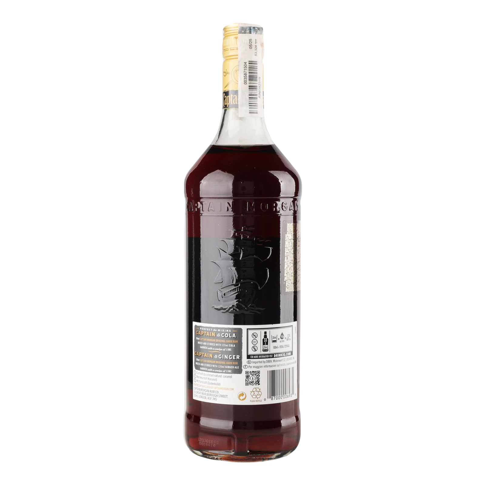 Ром Captain Morgan Dark 40% 1л фото 2