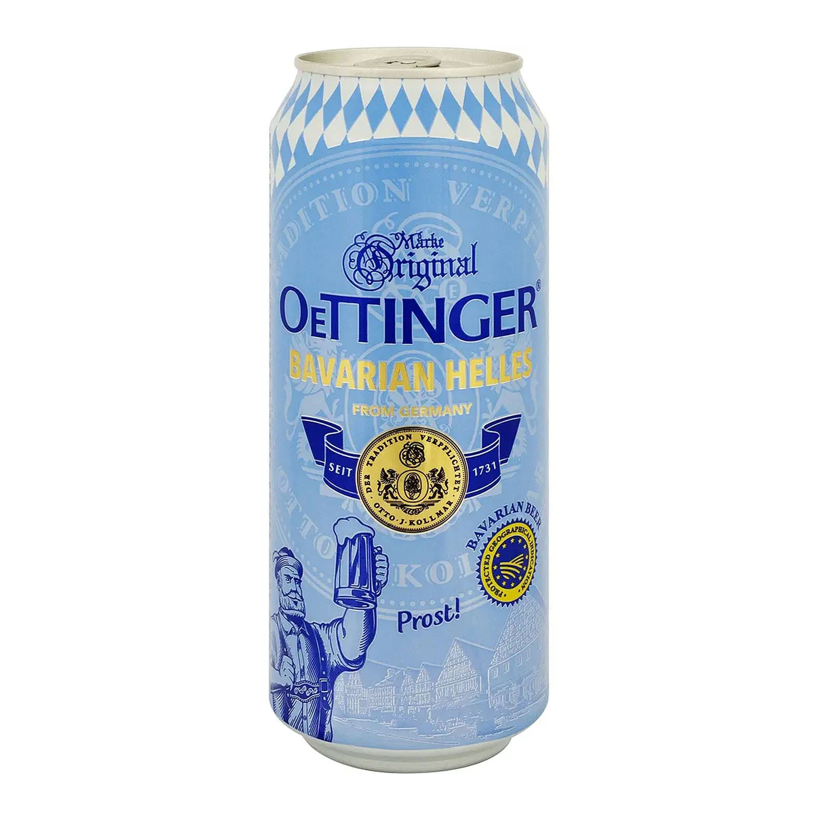 Пиво Oettinger Bavarian Helles світле фільтроване 4.7% 0.5л Фото навігації №:1