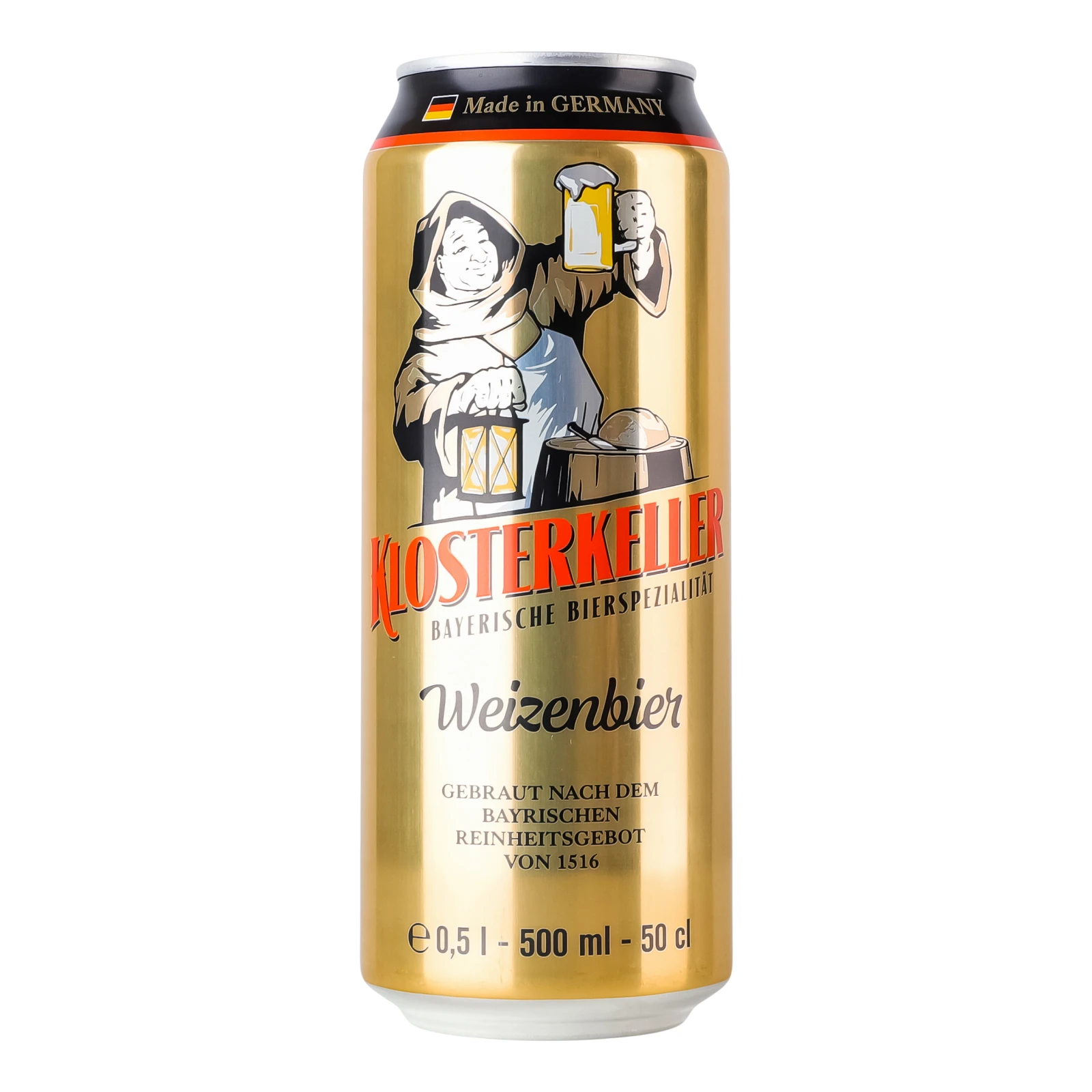 Пиво Klosterkeller Weizenbier світле нефільтроване 5.4% 0.5л Фото навігації №:1