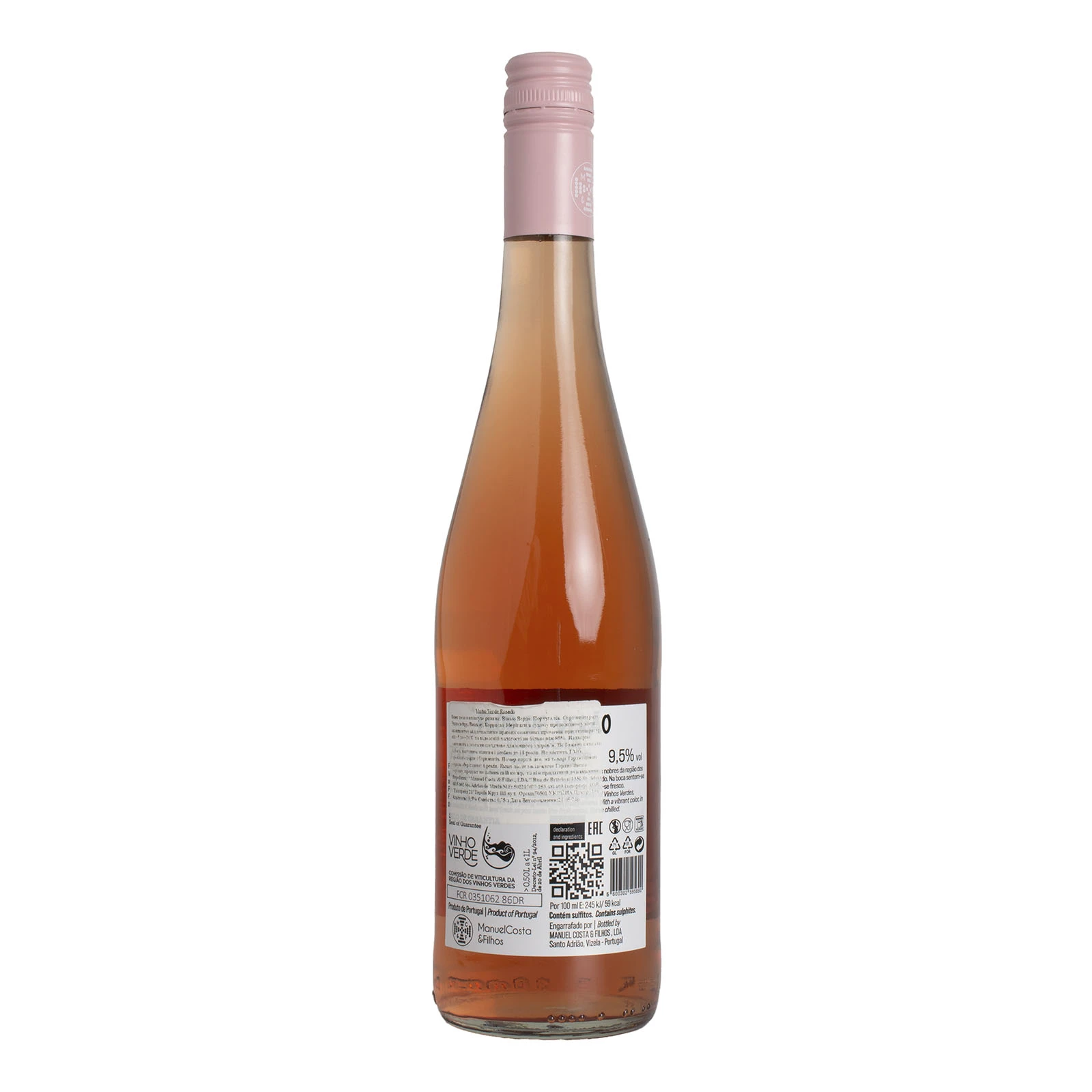 Вино Flor de Verao 0,75л 9,5% Vinho Verde Rosado рожеве н/сухе фото 2