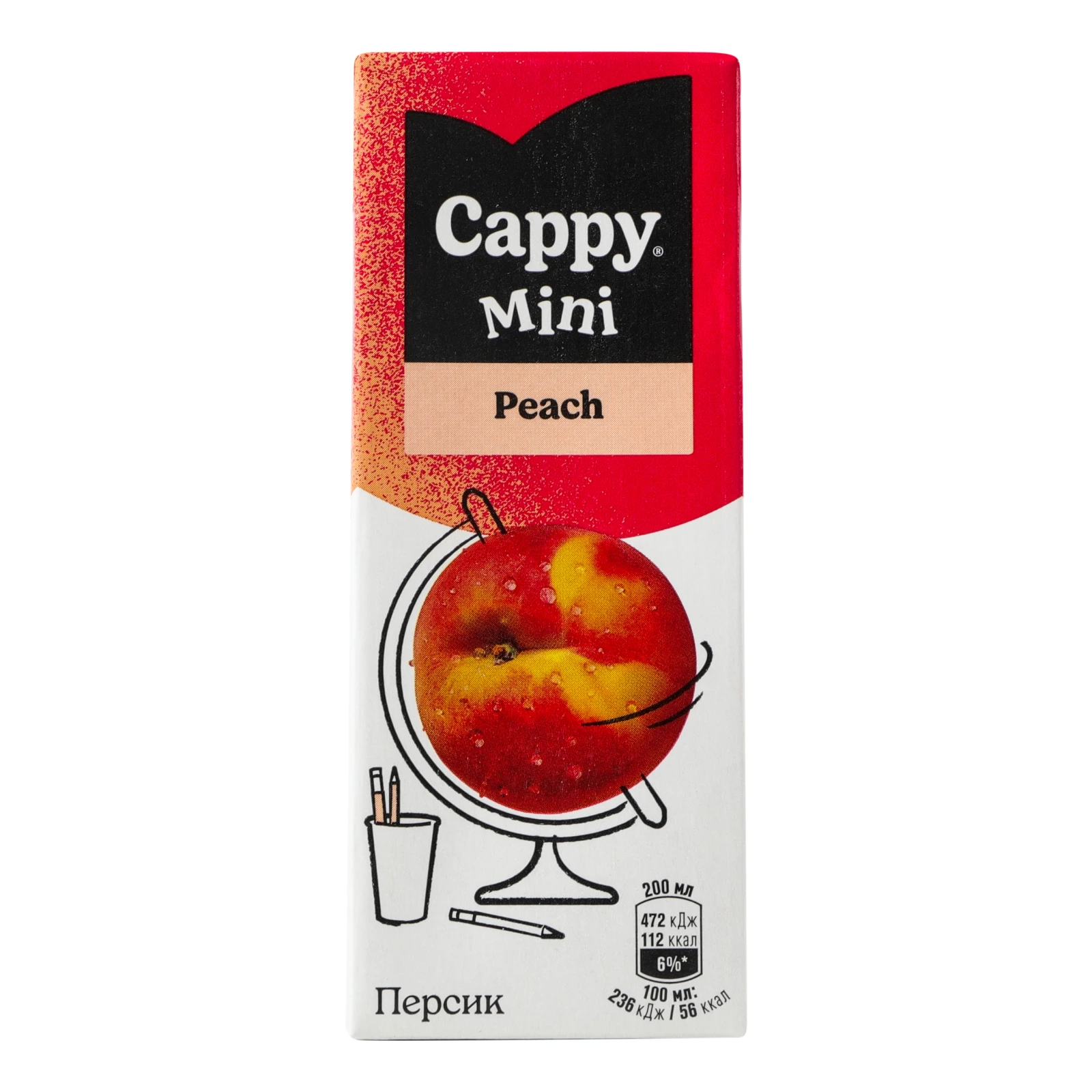 Нектар Cappy Mini пастеризований Персик 200мл