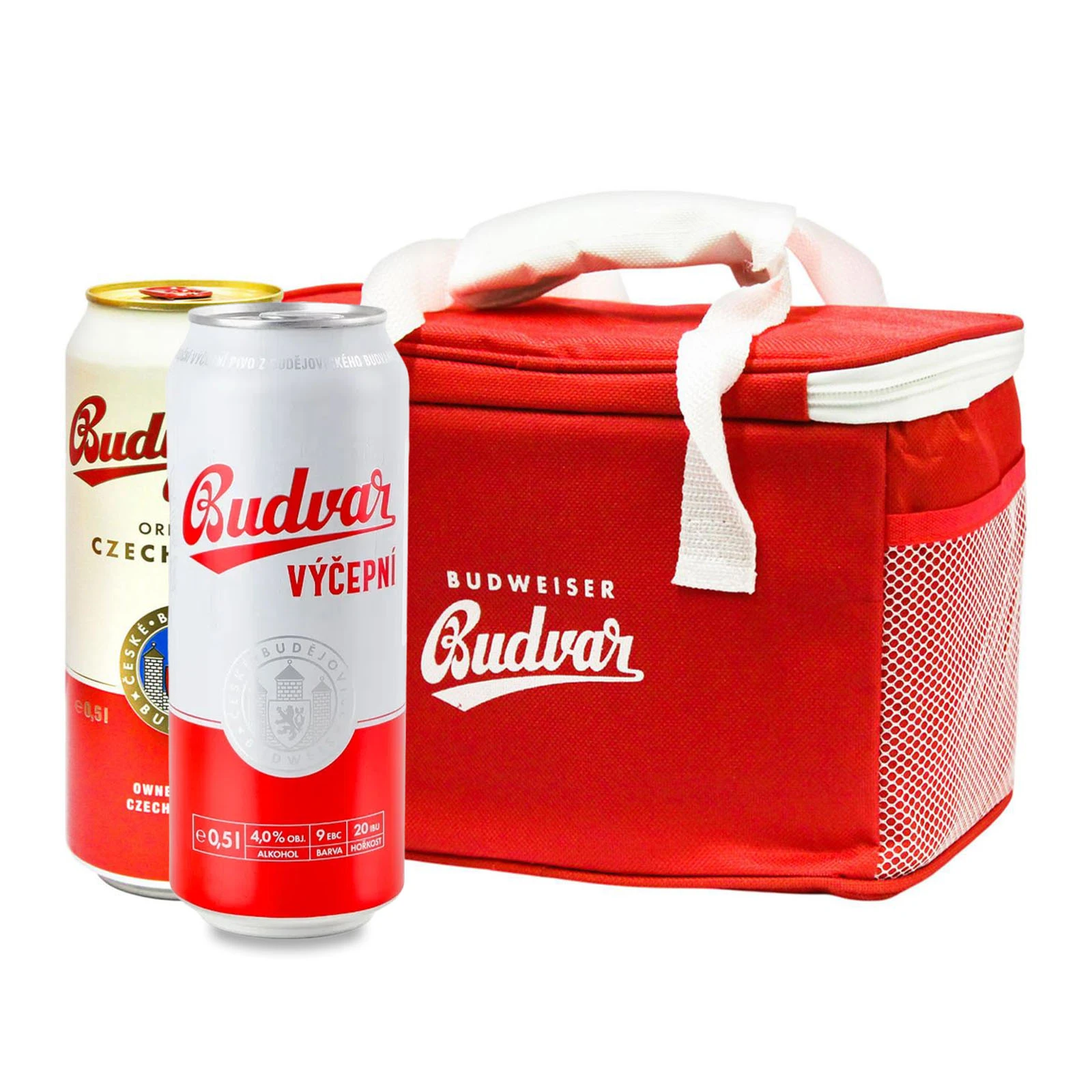 Набір пива Budweiser Budvar 0,5л*8шт 0,5-5% асорті + термосумка Новинка Фото №:1