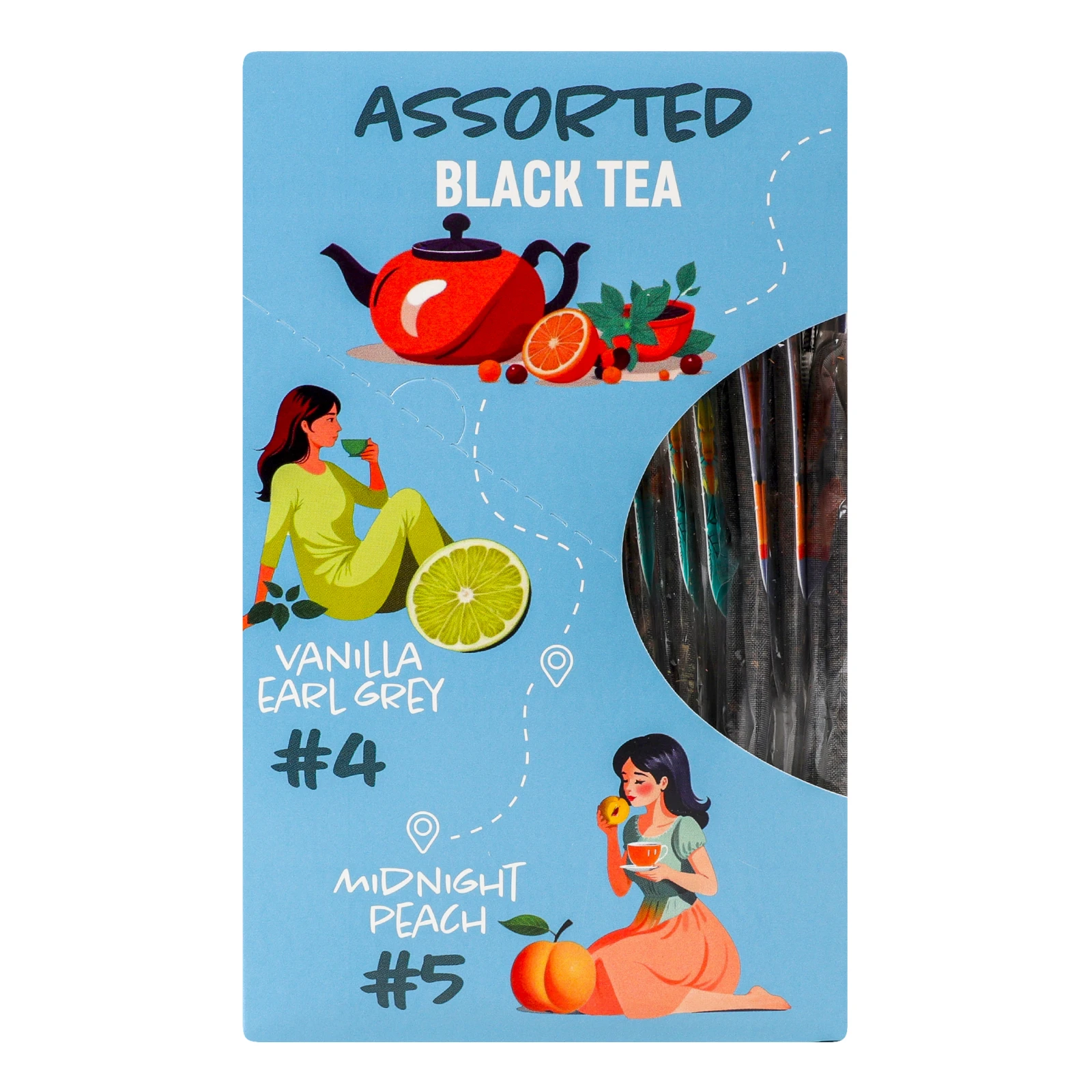 Набір чаю Tea Moments 2,24г*15пак чорний асорті Новинка Фото №:1