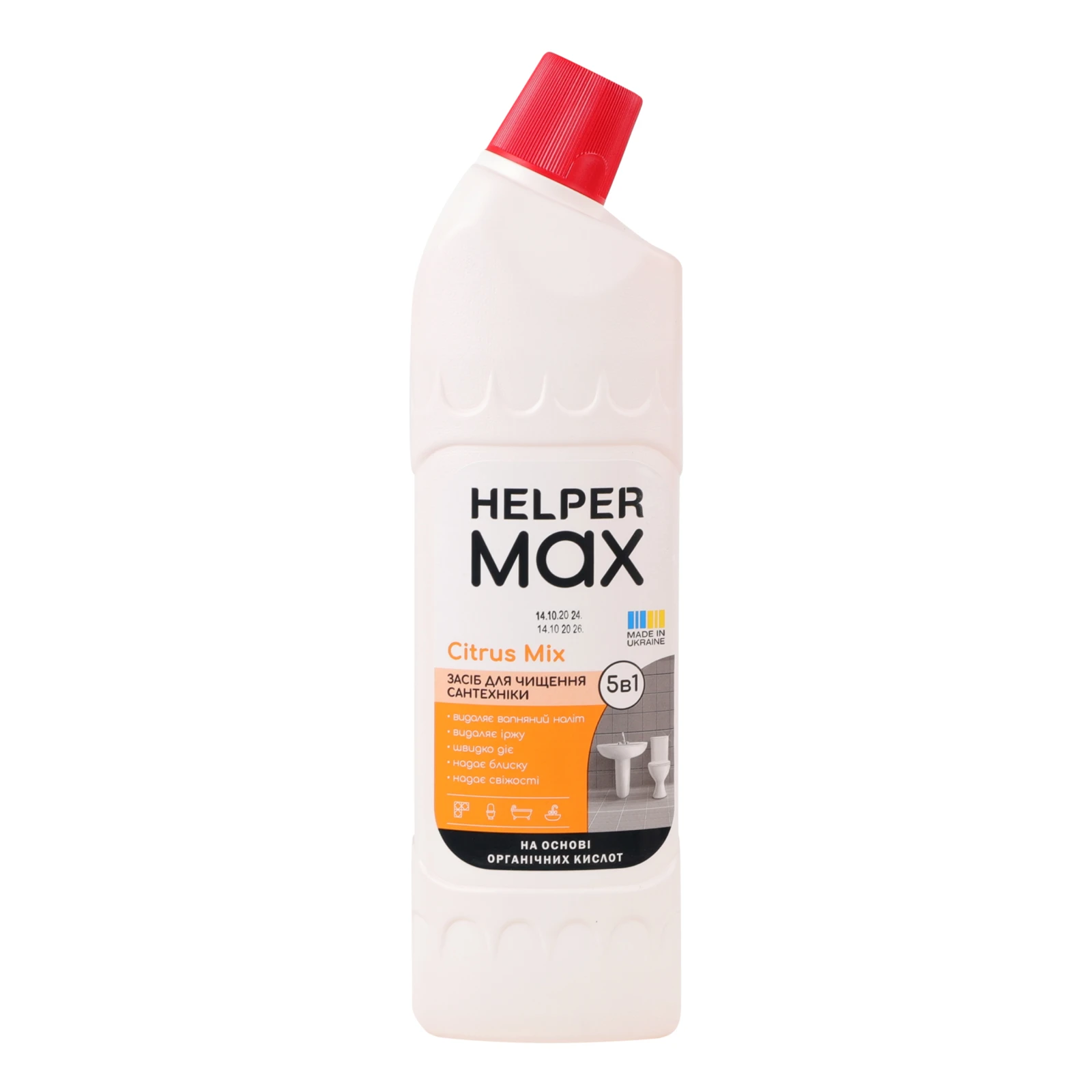 Засіб для чищення Helper Max Citrus mix для сантехніки 5в1 1л Фото №:1