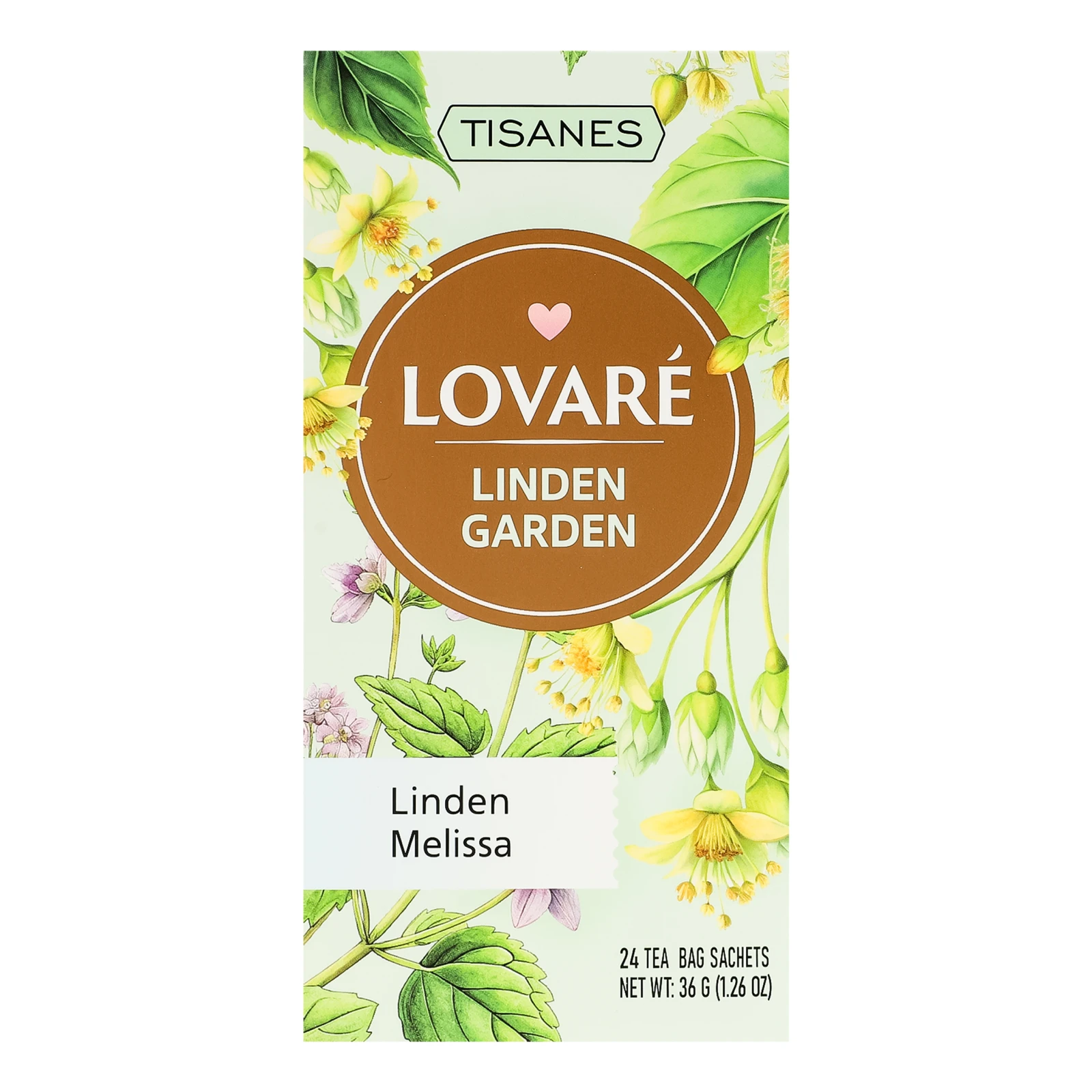 Чай Lovare Linden garden блед трав'яного з плодами та фруктами 24х1.5г Фото №:1