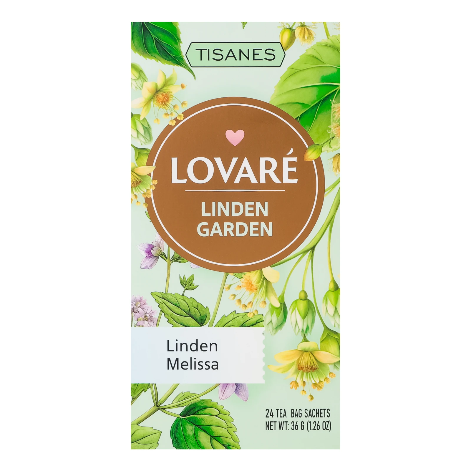 Чай Lovare 1,3г*24пак Linden garden з плодами та фруктами трав`яний Новинка Фото №:1