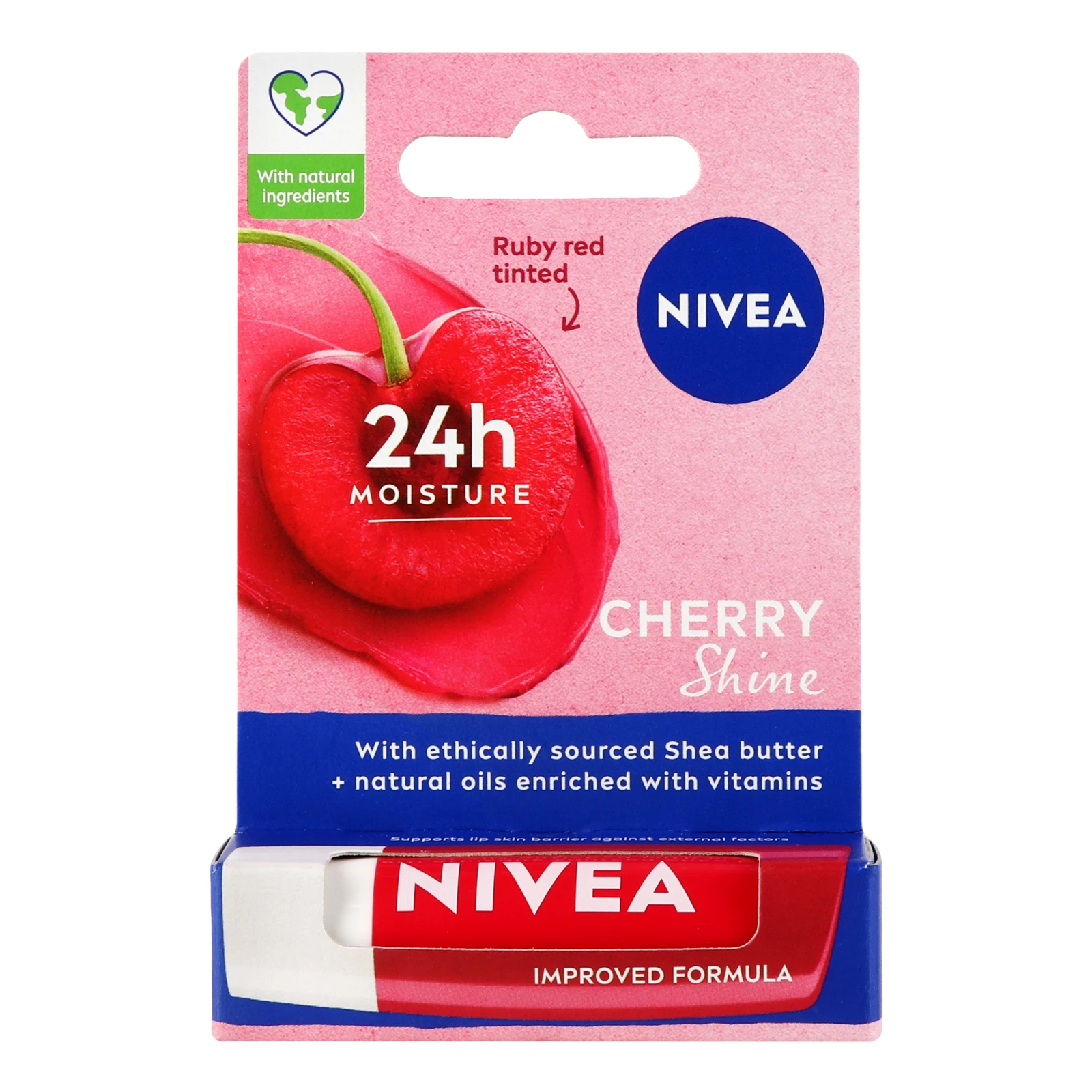 Бальзам-догляд для губ Nivea Cherry Shine 4.8г Фото навігації №:1
