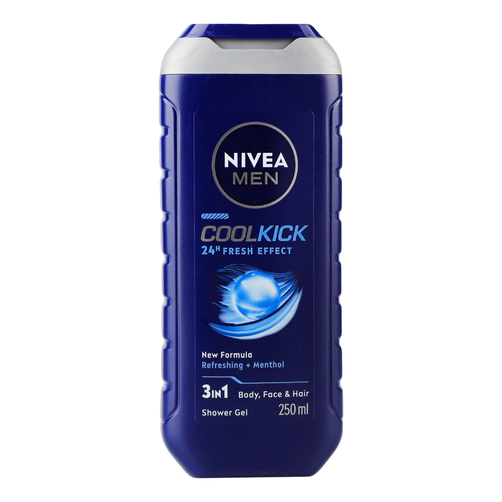 Гель для душу Nivea Men Cool kick 3в1 для тіла, обличчя та волосся 250мл Фото №:1