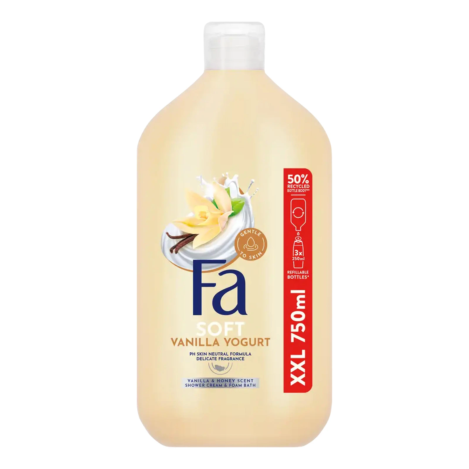 Крем-гель для душу та ванни Fa Yoghurt Vanilla 750мл Фото №:1
