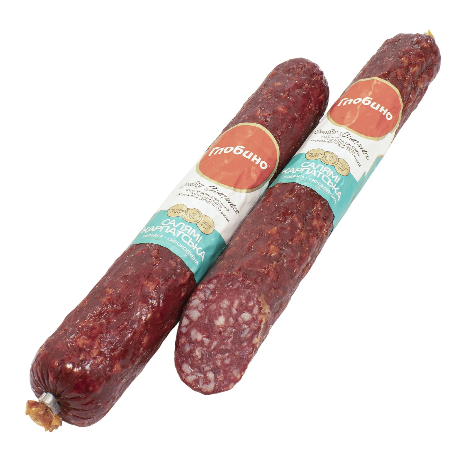 Ковбаса Глобино Салямі Карпатська сирокопчена першого сорту Фото №:1