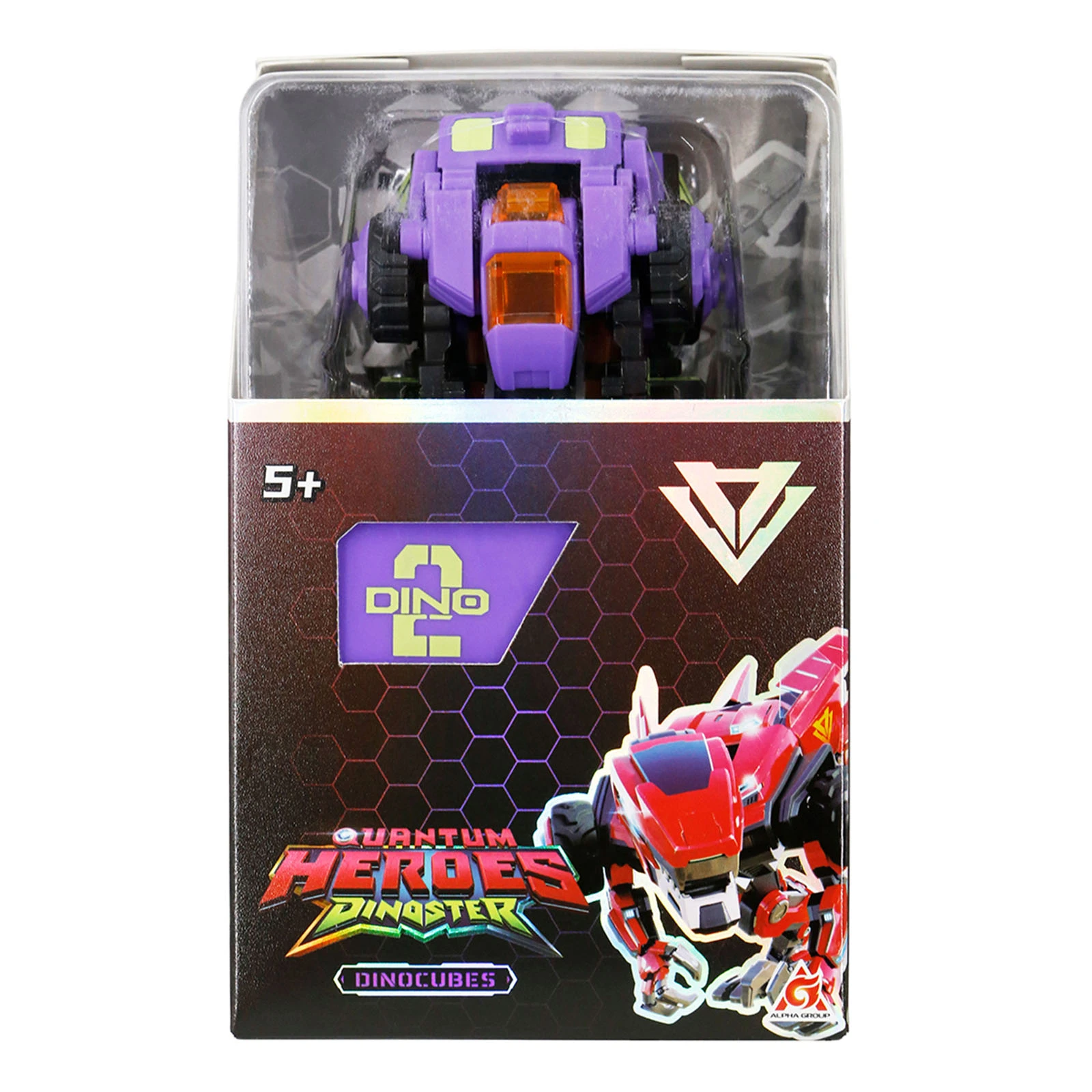 Іграшка Dinoster динозавр-трансформер Раптор-бот пурпуровий Фото №:1