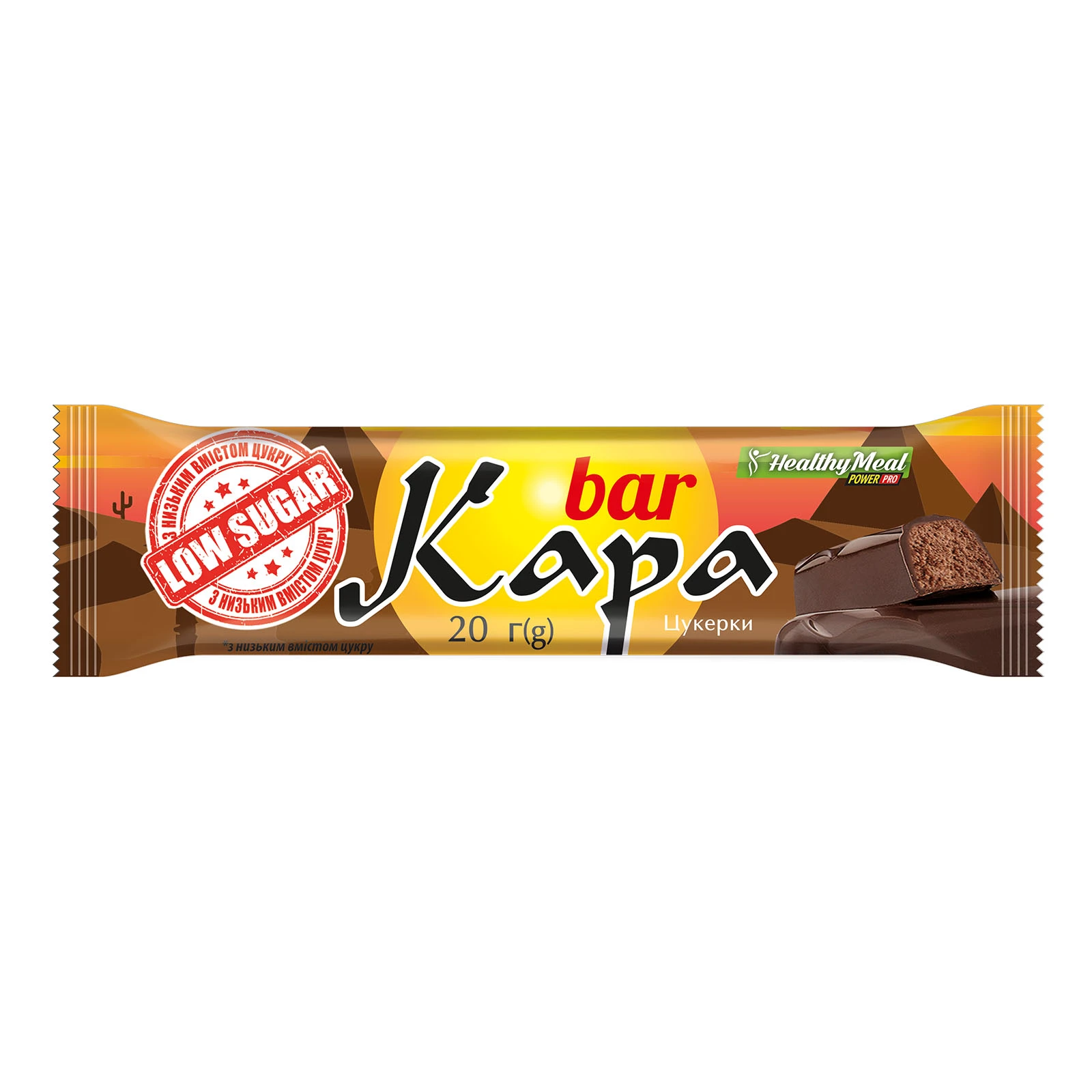 Батончик-цукерка Power Pro Healthy Meal Кара bar глазурована low sugar 20г Фото №:1