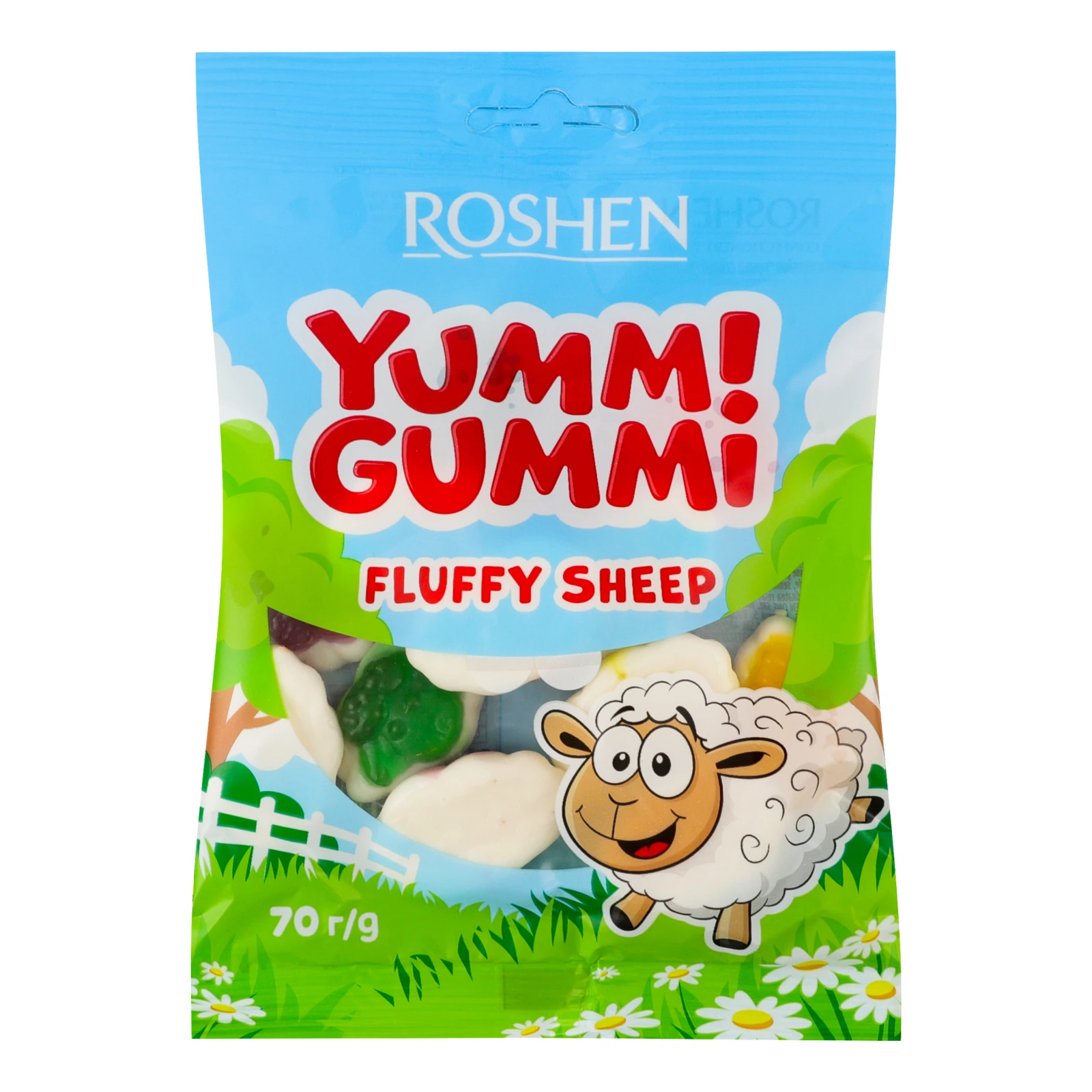 Цукерки желейні Roshen Yummi Gummi Fluffy sheep 70г Фото навігації №:1