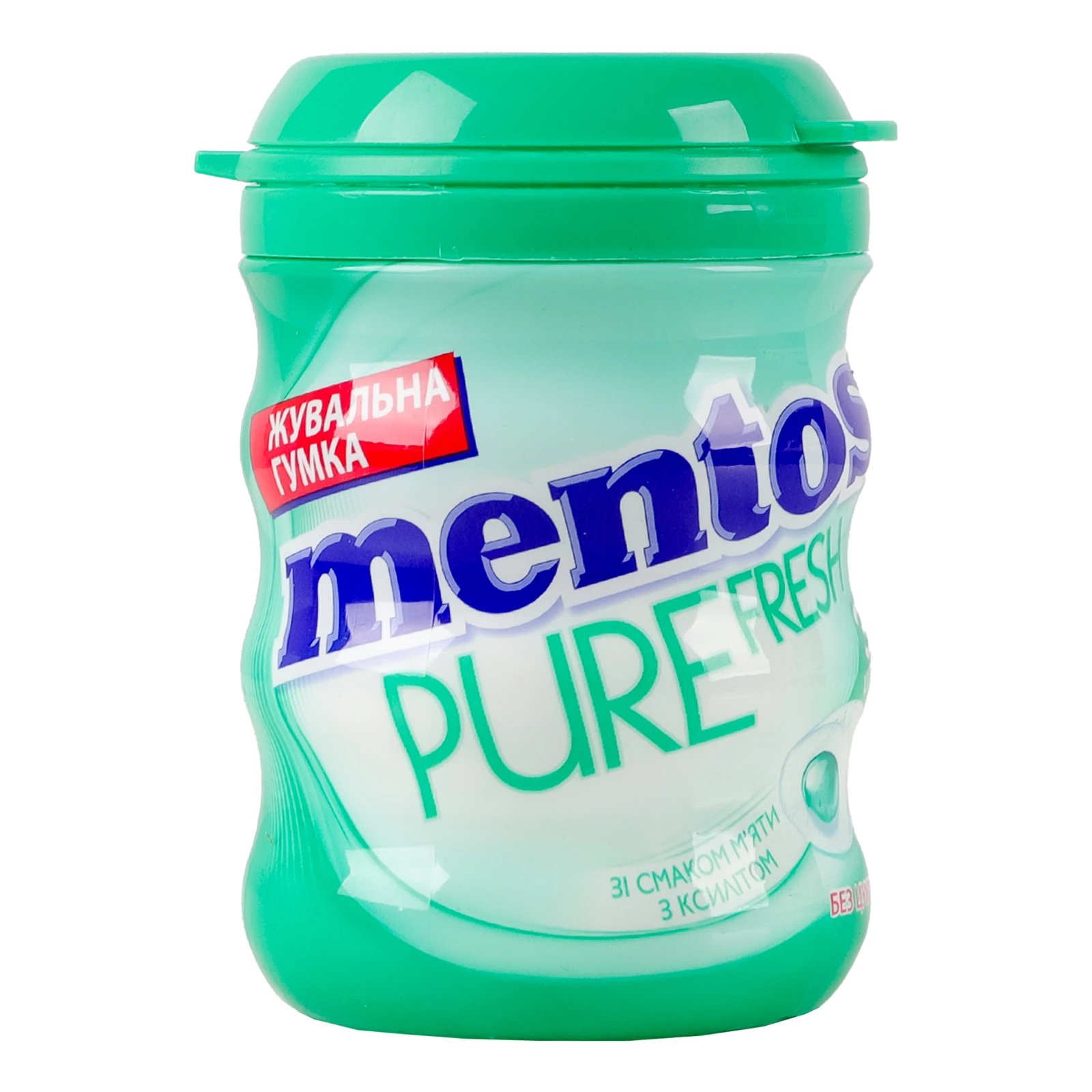 Гумка жувальна Mentos Pure fresh без цукру зі смаком м'яти 56г Фото №:1