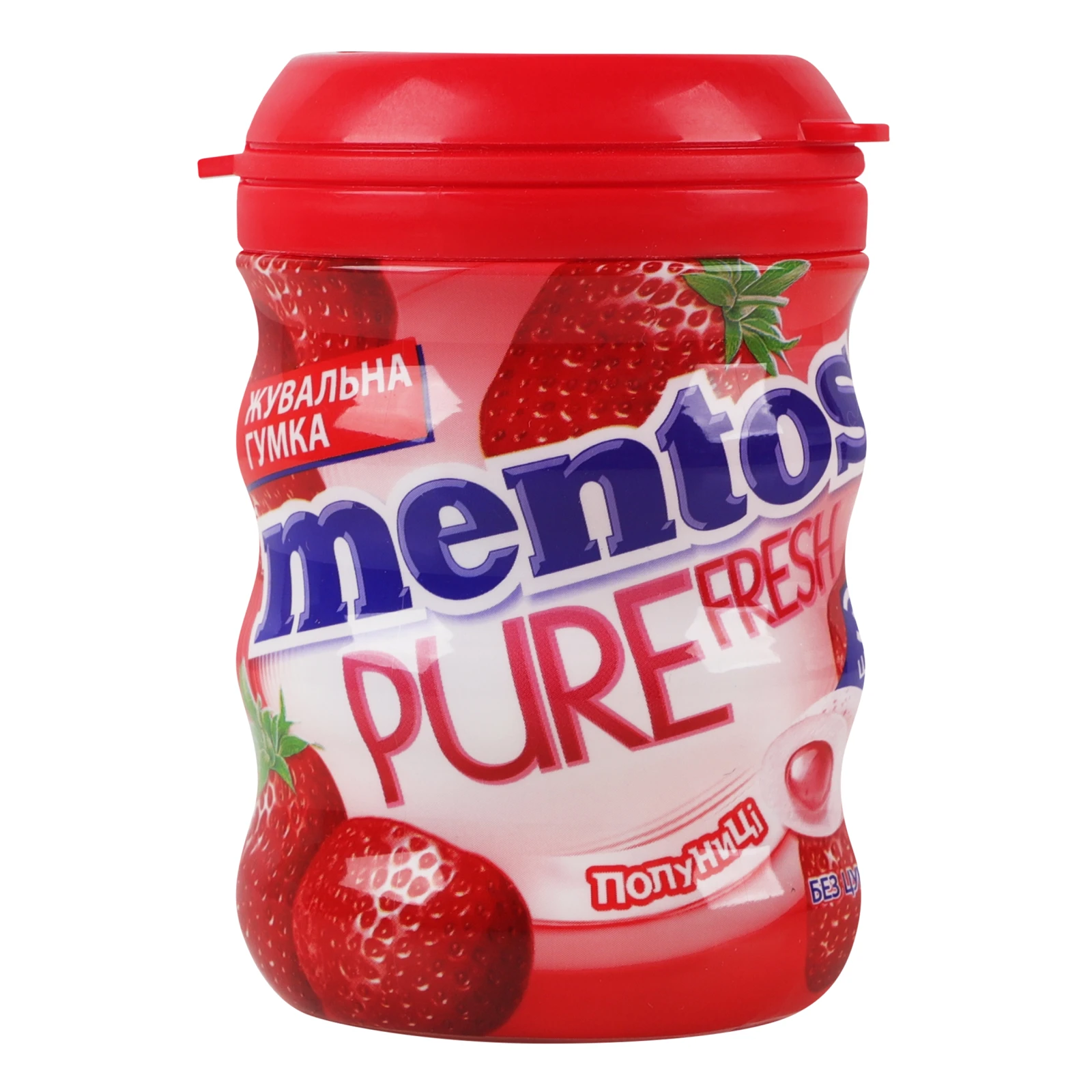 Жувальна гумка Mentos 56г Pure fresh зі смаком полуниці Новинка Фото №:1