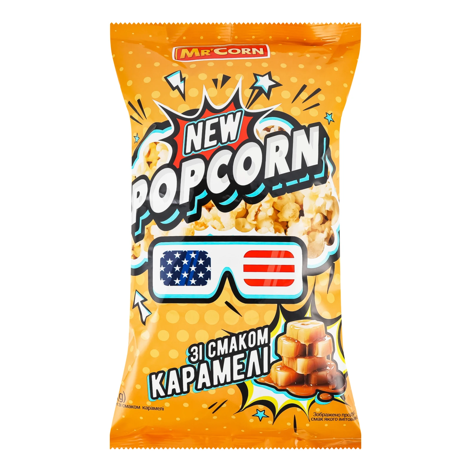 Попкорн Mr`Corn 90г зі смаком карамелі Новинка Фото №:1