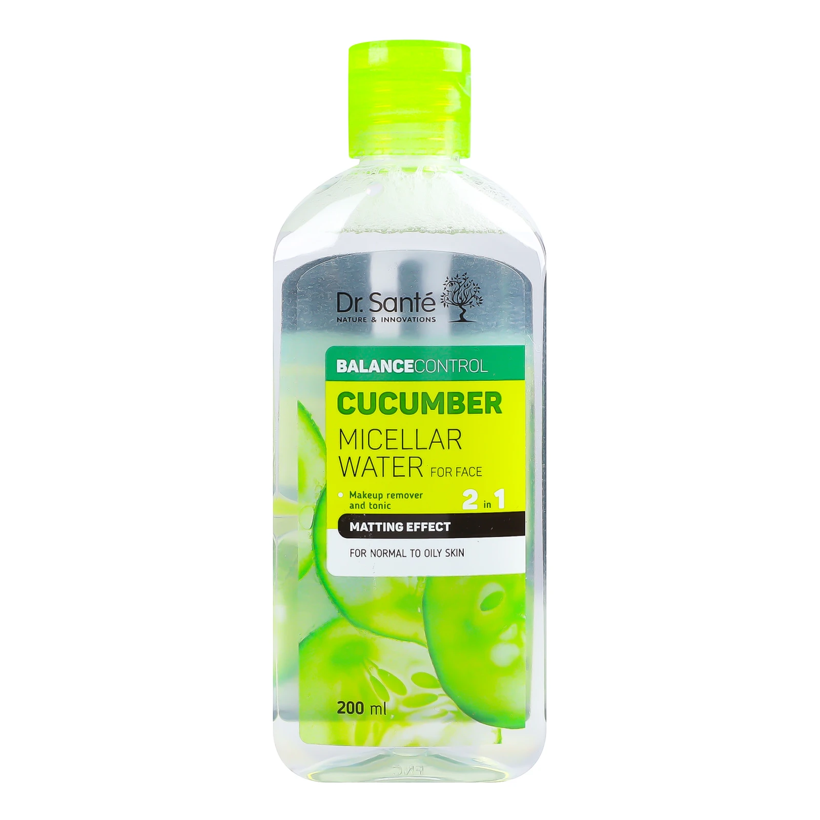 Вода міцелярна Dr.Sante 200мл Cucumber Balance Control для обличчя мат. ефект Фото навігації №:1