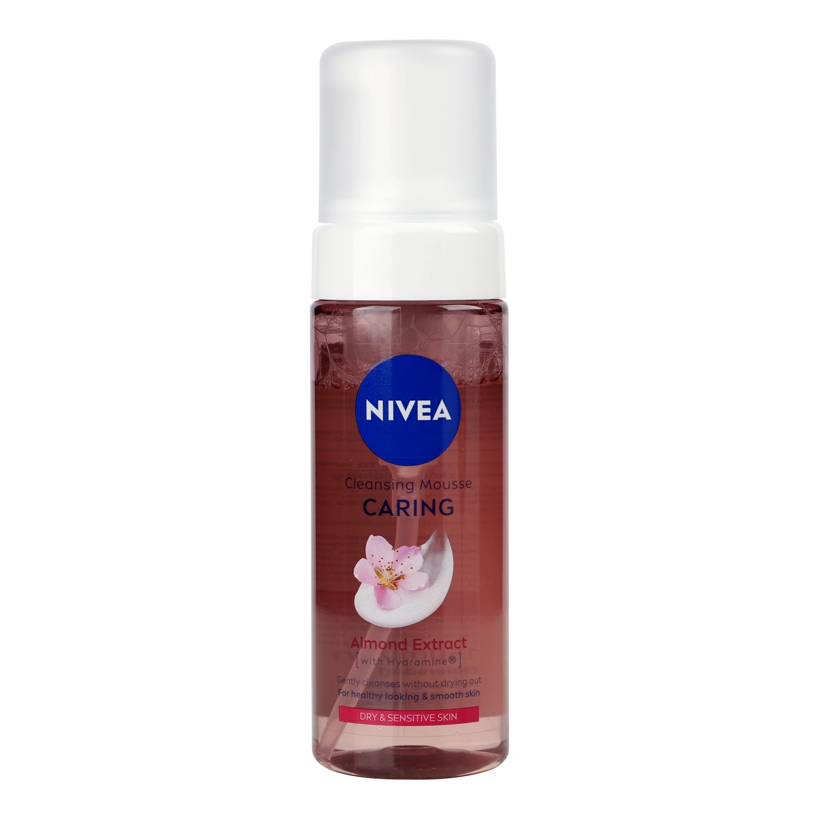 Мус для вмивання Nivea Caring Almond extract для сухої та чутливої шкіри 150мл Фото №:1