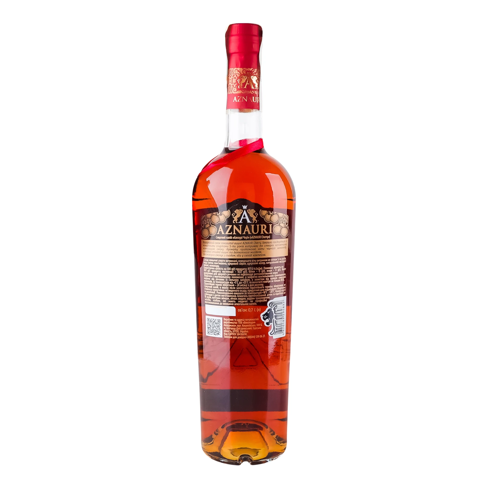 Напій спиртний Aznauri 5YO Wild cherry 30% 0.7л фото 2