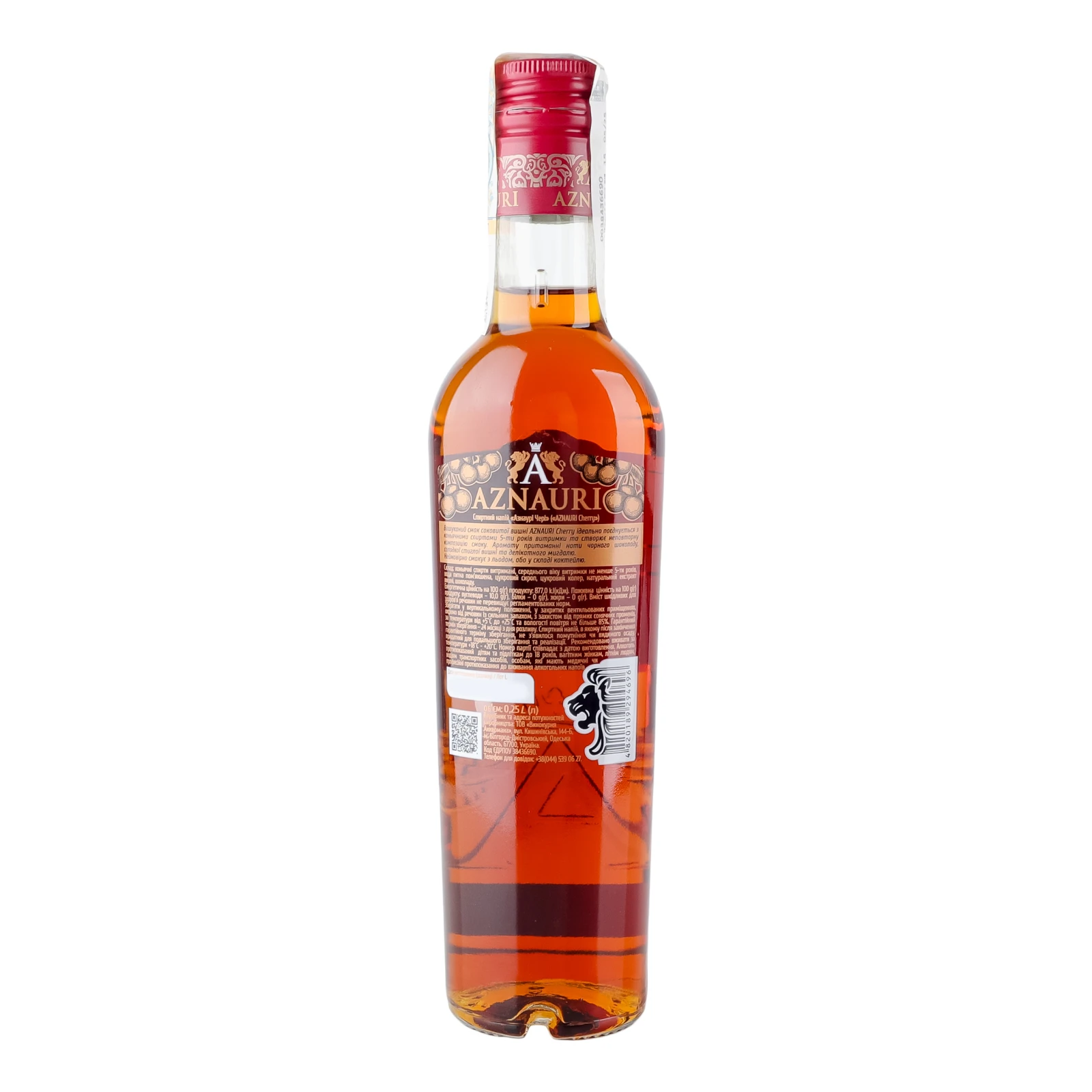 Напій спиртний Aznauri 5YO Wild cherry 30% 0.25л фото 2