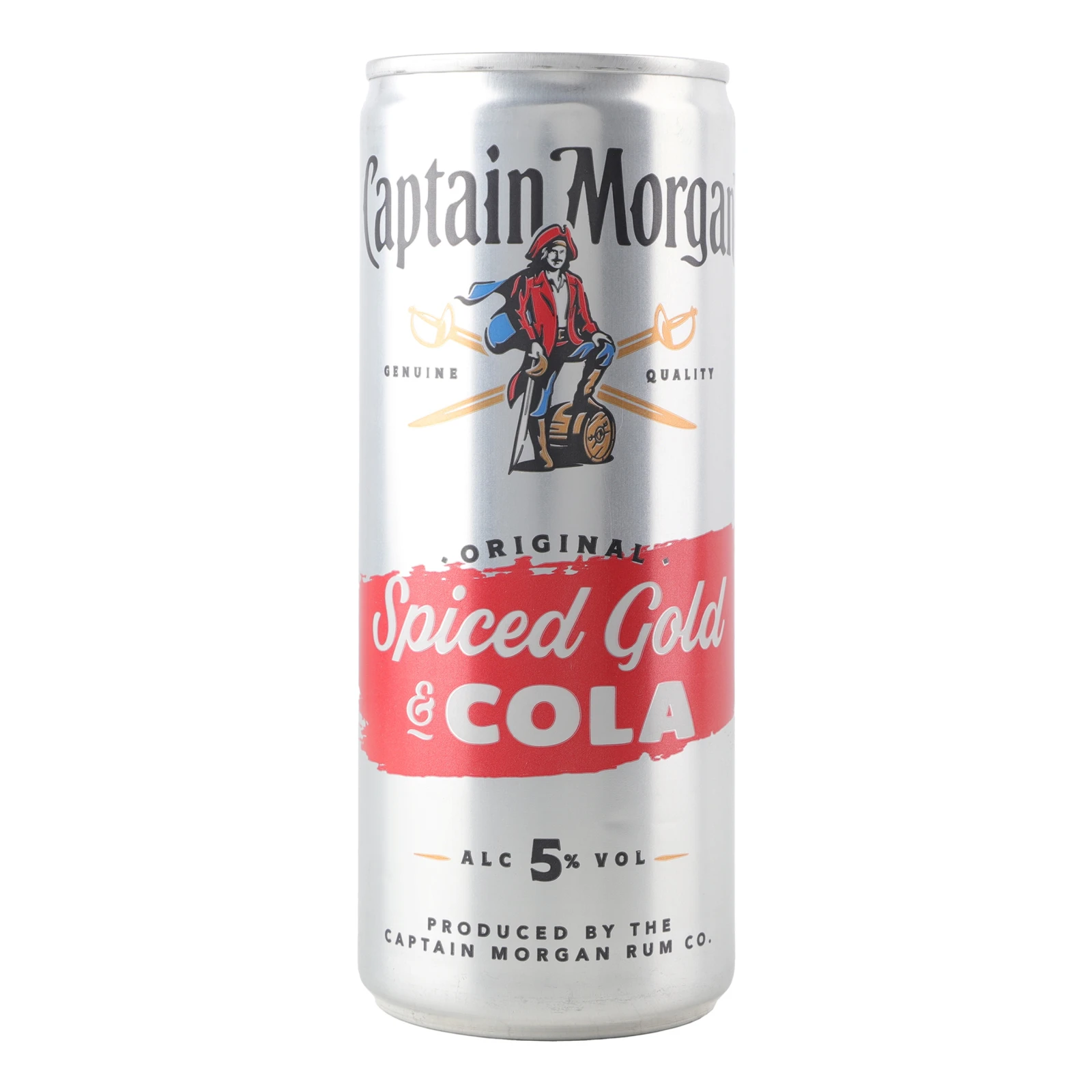 Напій слабоалкогольний Captain Morgan Original Spiced Gold&Cola газований 5% 0.25л Фото №:1