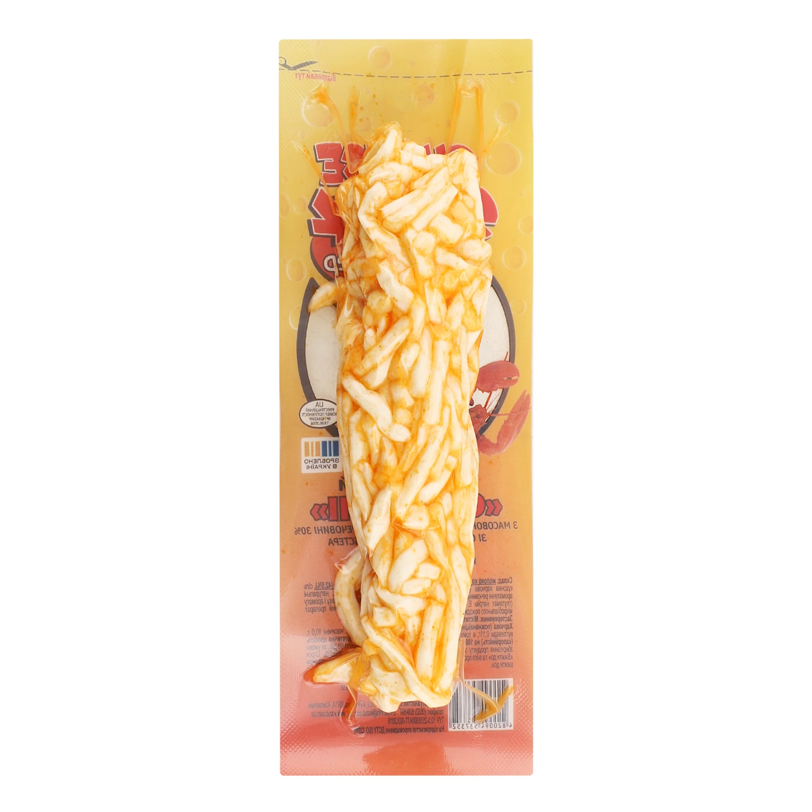 Сир Cheese Snack Сулугуні розсільний зі смаком та ароматом лобстера 30% 100г фото 2