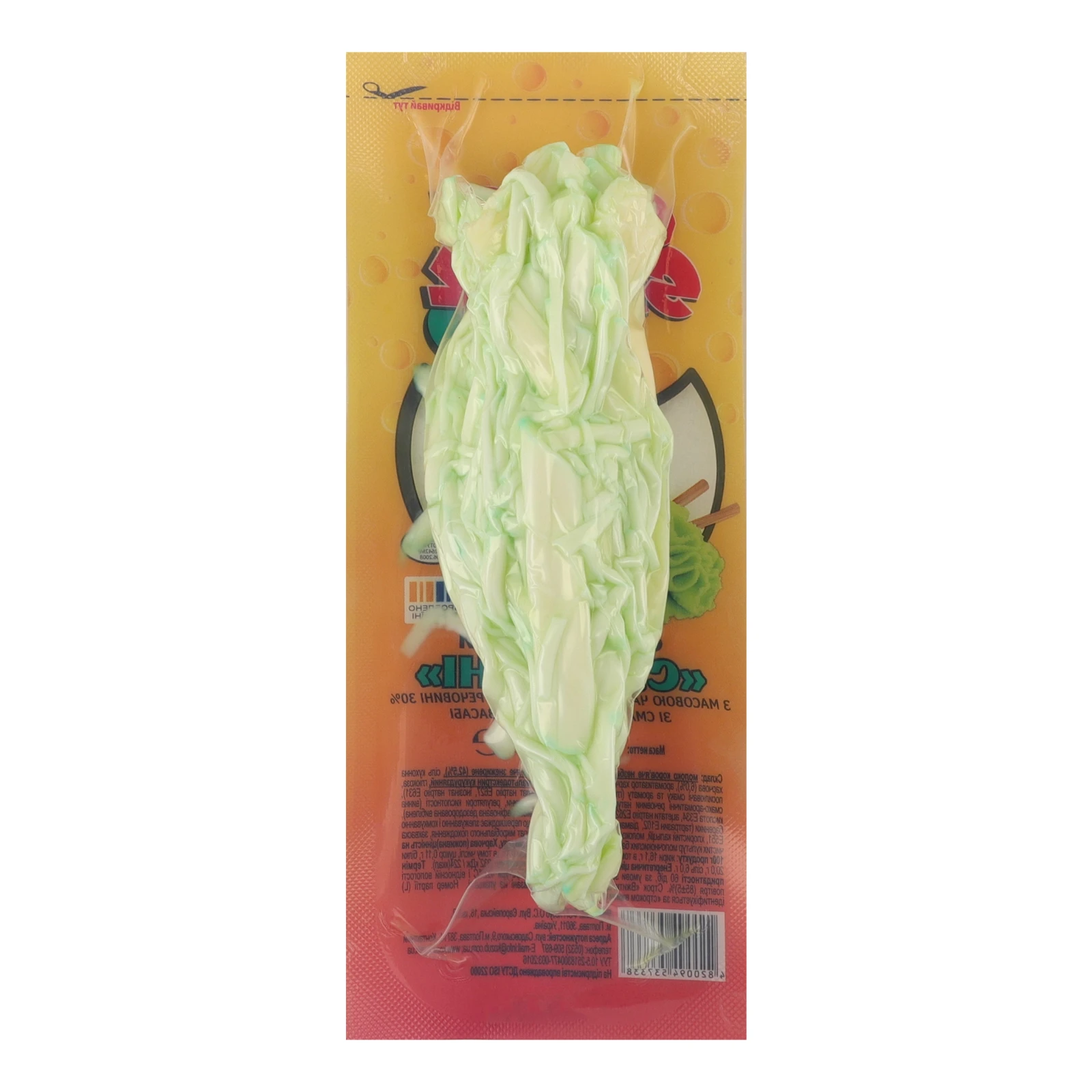Сир Cheese Snack Сулугуні розсільний зі смаком і ароматом васабі 30% 100г Фото №:2