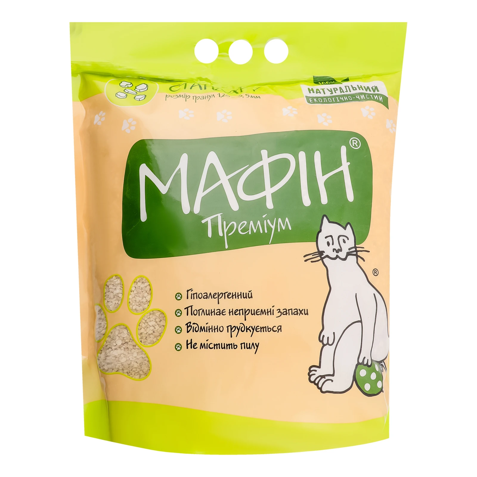 Наповнювач гігієнічний Мафін Преміум 4кг Фото №:1