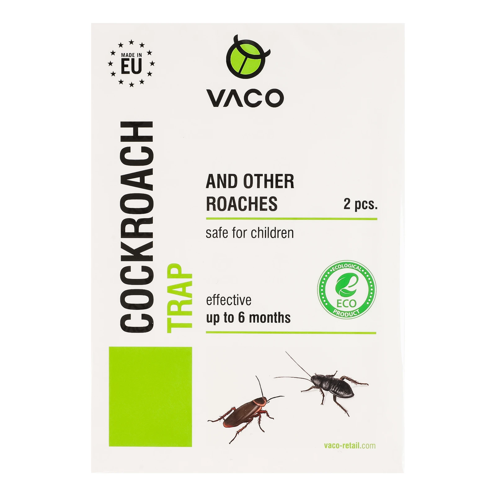 Пастка Vaco Eco клейова від тарганів і прусаків 2шт Фото №:1