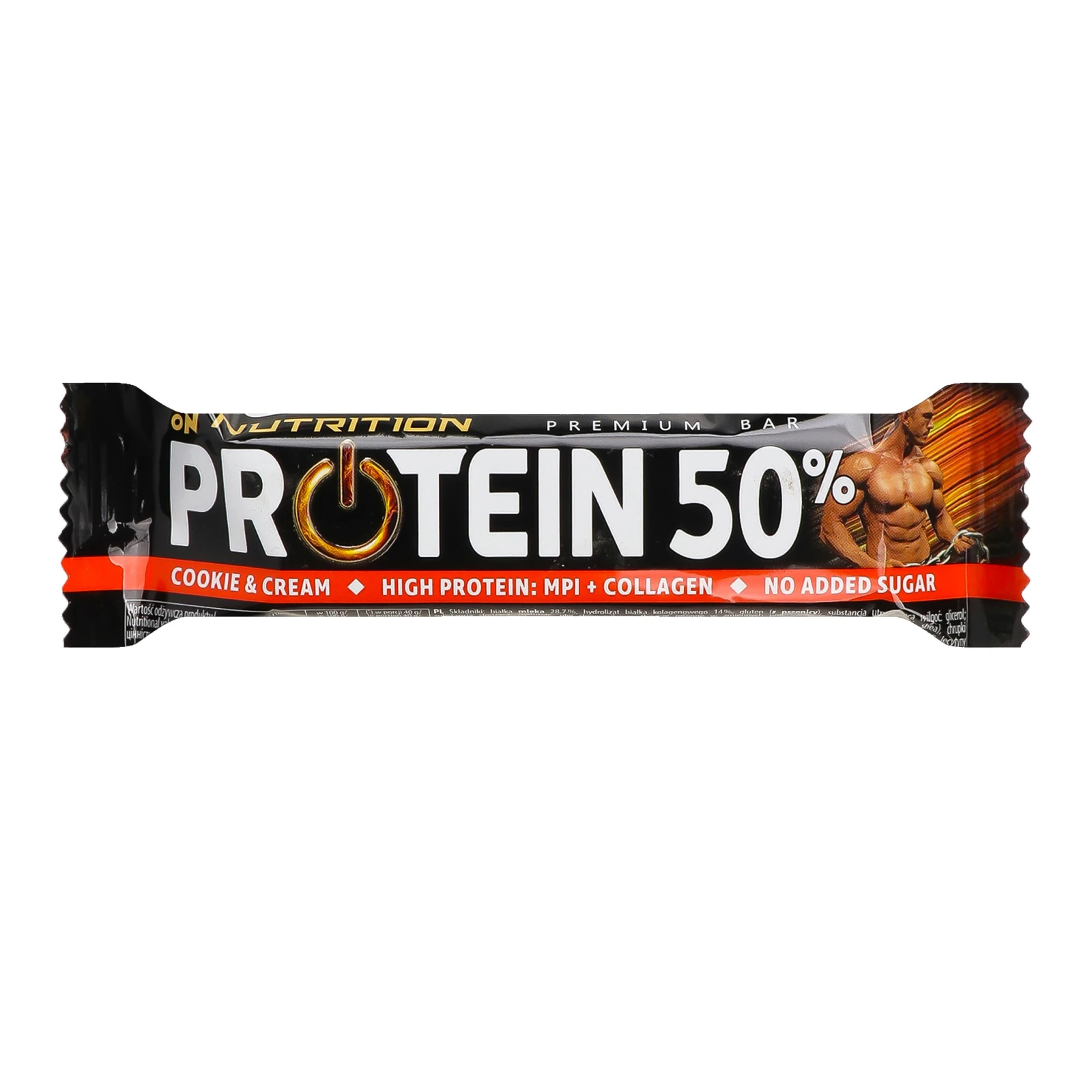 Батончик Go On Nutrition Protein 50% глазурований з тістечково-сметанковим смаком 40г
