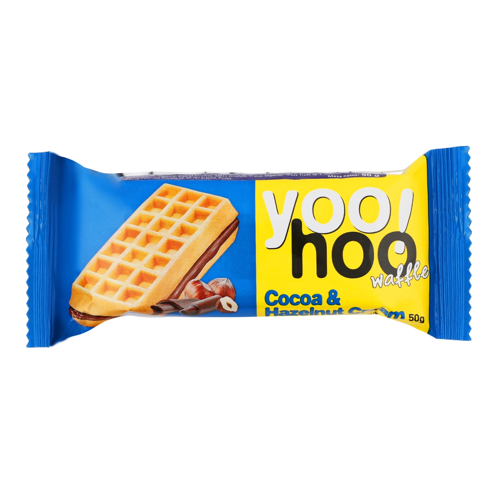 Бісквіт Yoo! Hoo з вершковою начинкою з какао та фундуком 50г Фото №:1