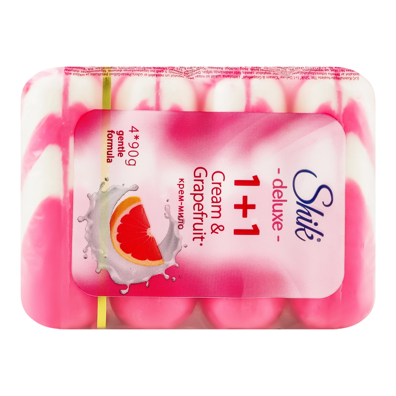 Крем-мило Shik Deluxe 1+1 тверде туалетне Cream&Grapefruit 4х90г фото 2