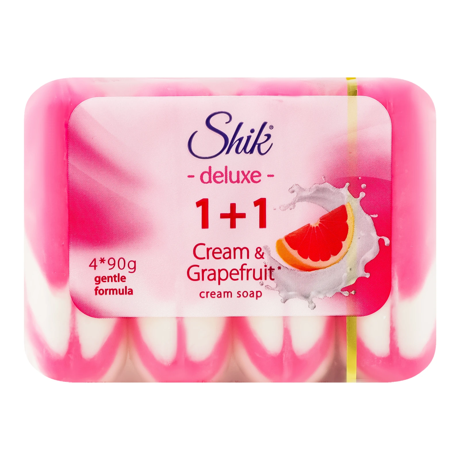 Крем-мило Shik Deluxe 1+1 тверде туалетне Cream&Grapefruit 4х90г Фото №:1