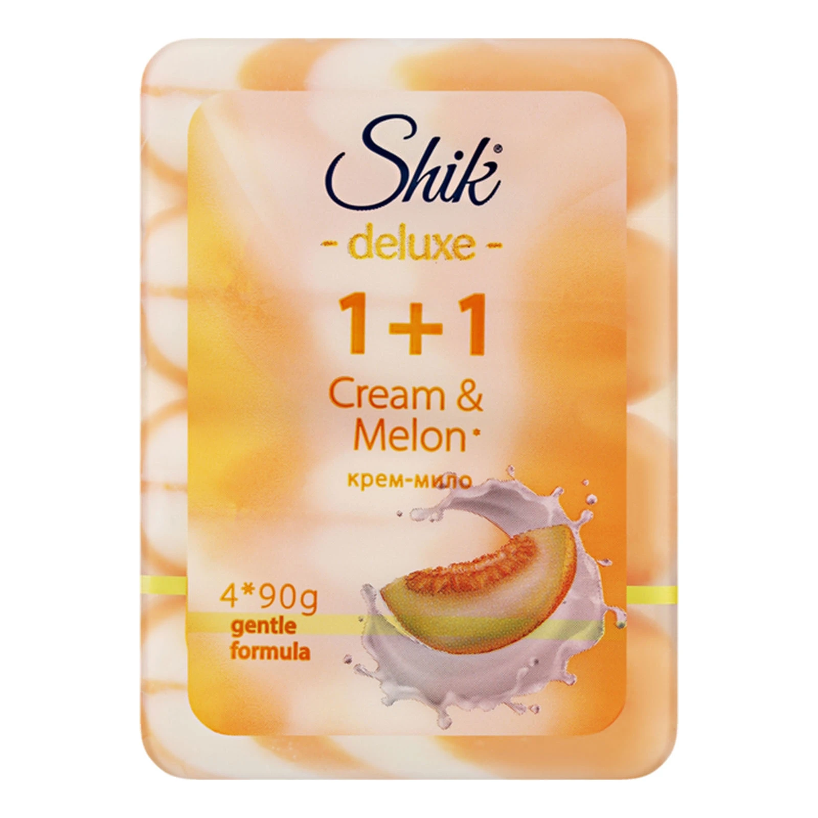 Крем-мило Shik Deluxe 1+1 тверде туалетне Cream&Melon 4*90г Фото навігації №:1