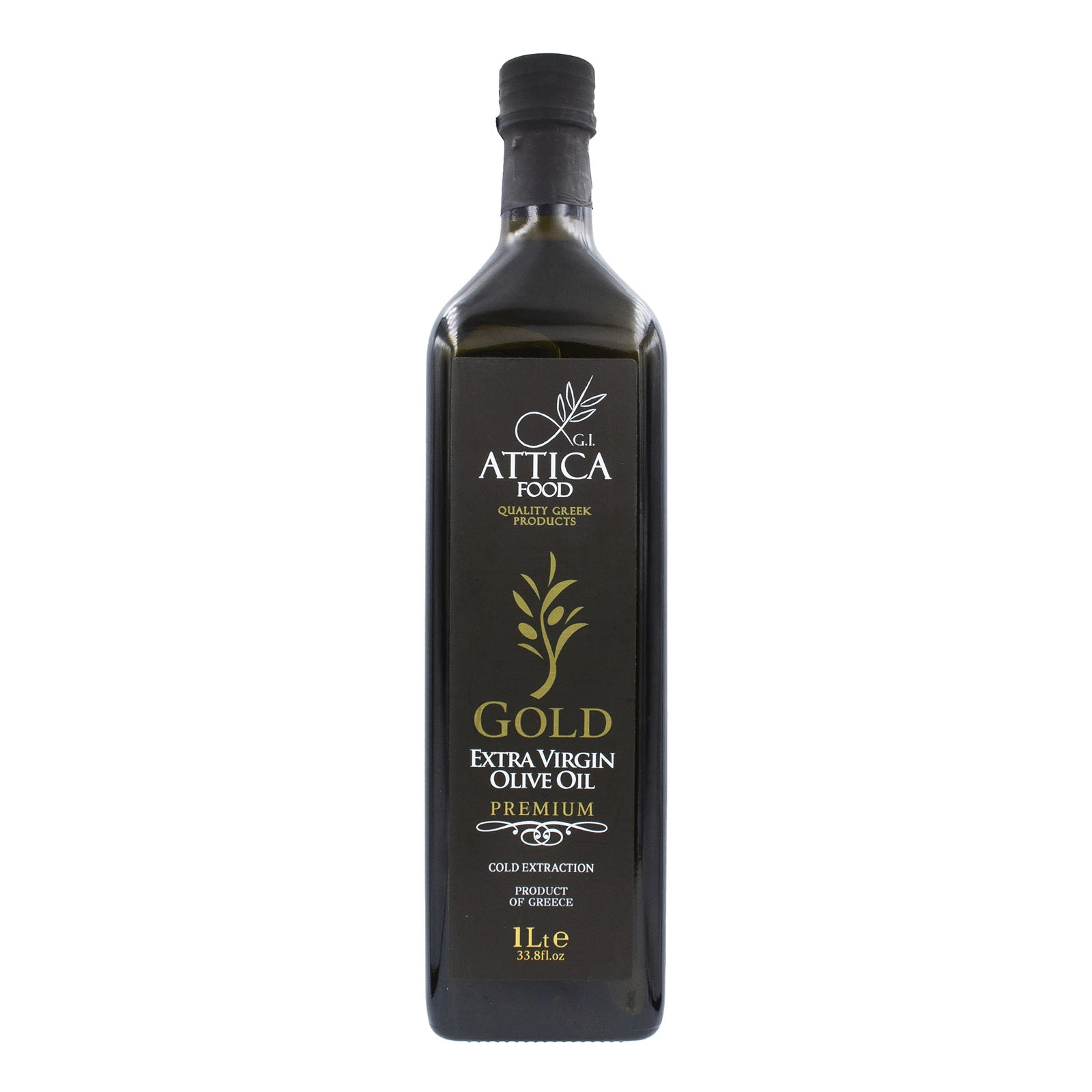 Олія G.I.Attica Food оливкова Extra Virgin Gold Premium 1л Фото навігації №:1