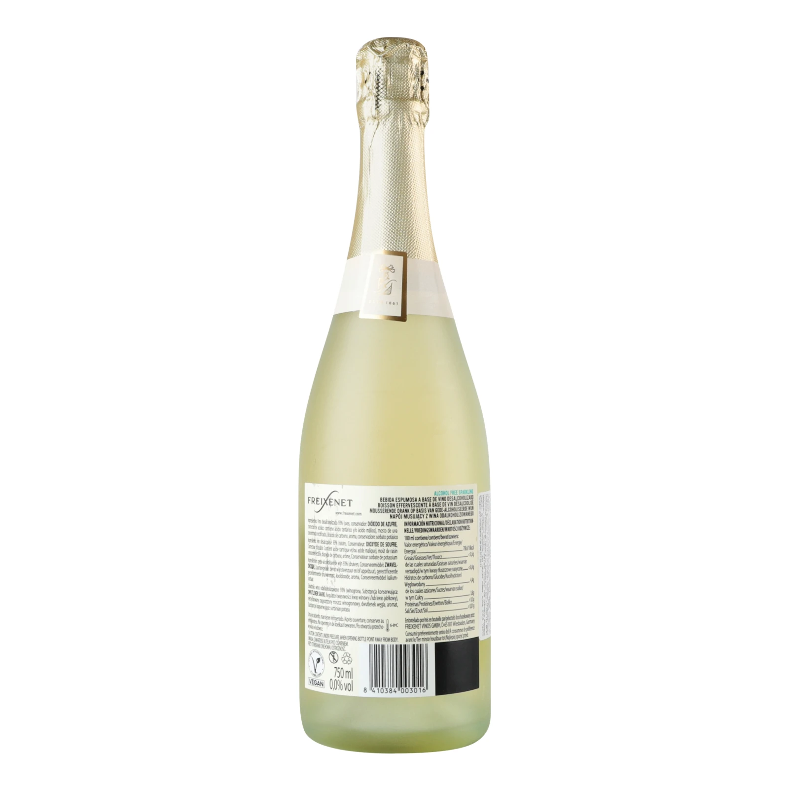 Напій алкогольний Freixenet на основі безалкогольного вина білий ігристий 0% 0.75л фото 2