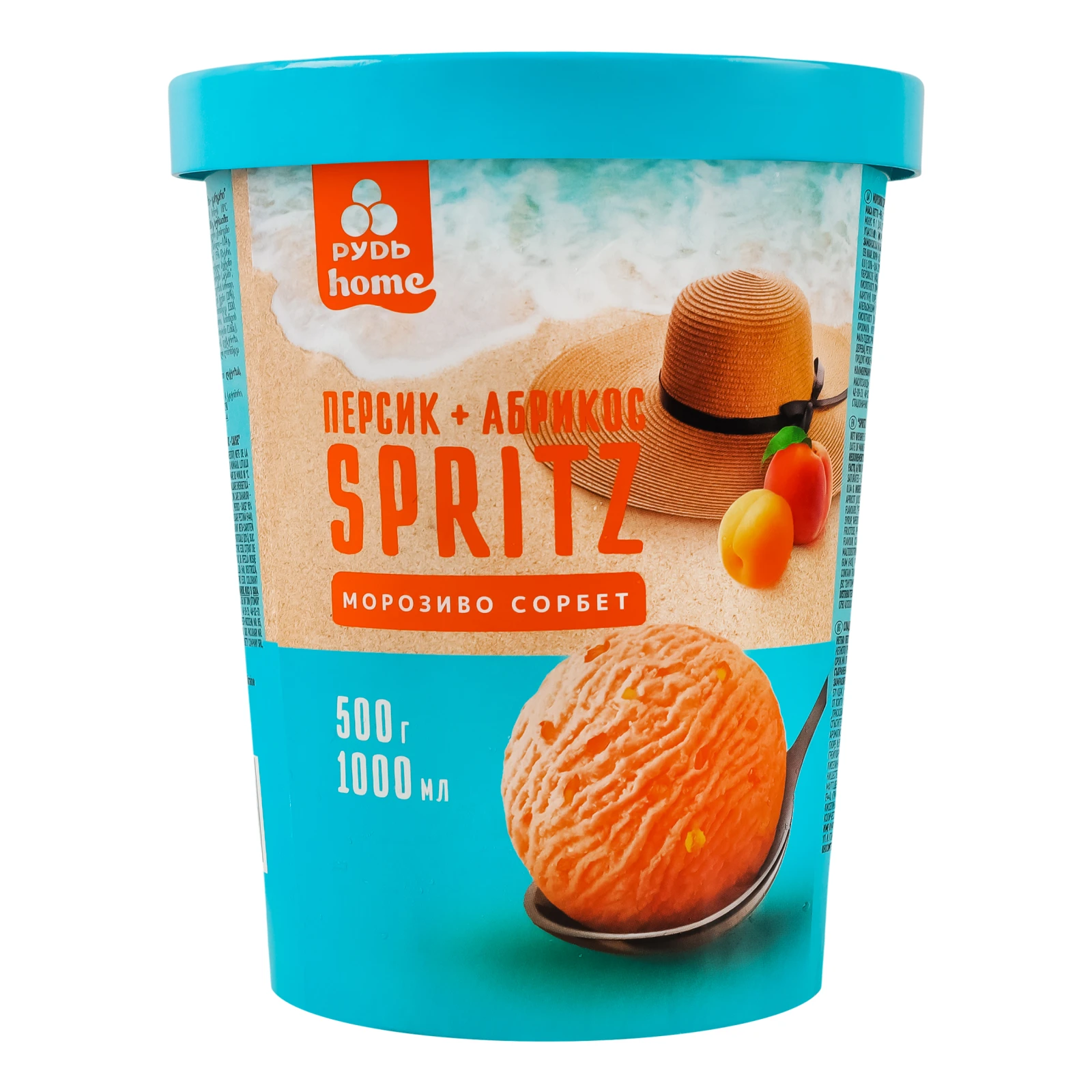Морозиво Rud Spritz сорбет Персик-абрикос 500г Фото №:2
