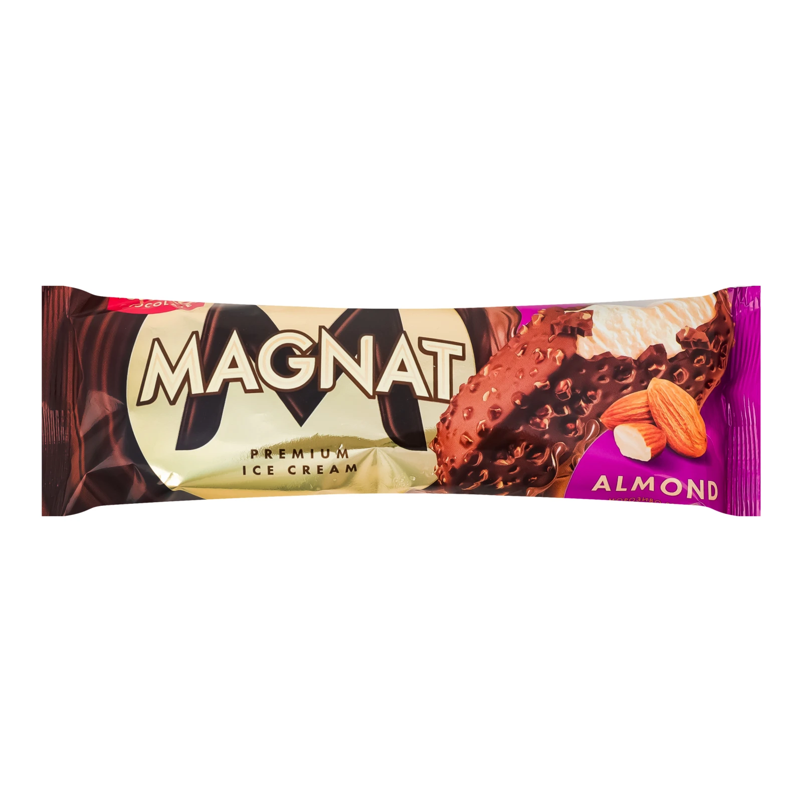 Морозиво Magnat Almond вершкове в молочному шоколаді з мигдалем 75г Фото №:1