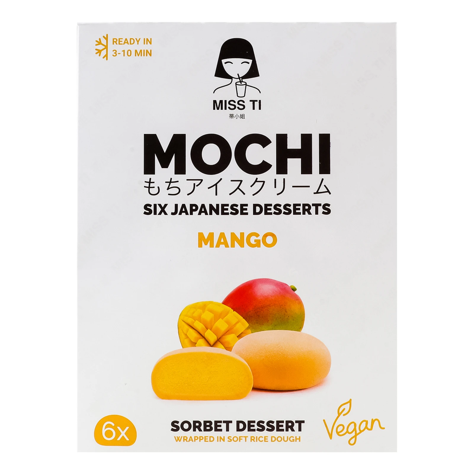 Морозиво Miss Ti Мочі сорбет в рисовому тісті Манго 6х35г Фото №:1