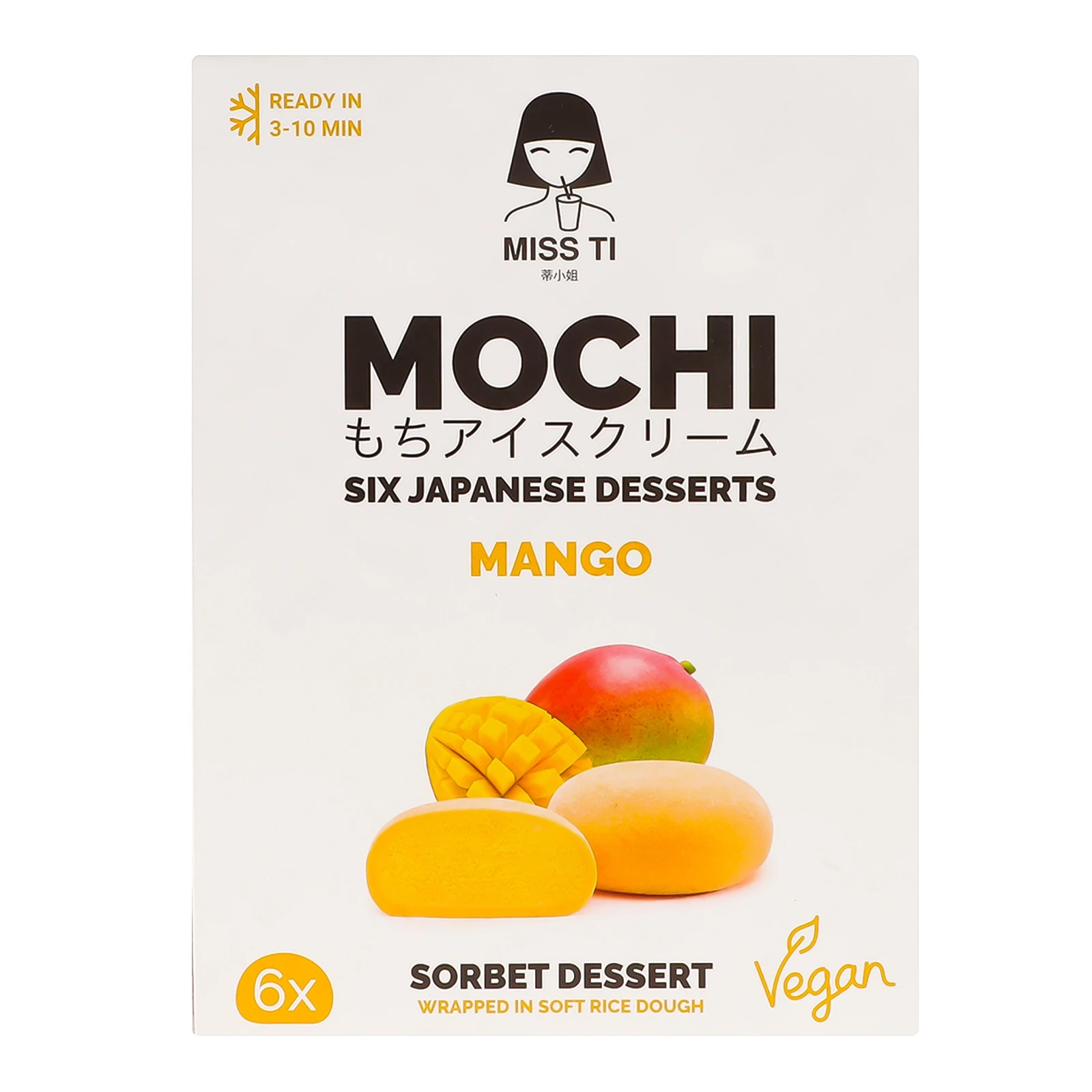 Морозиво Miss Ti Мочі сорбет в рисовому тісті Манго 6х35г Фото №:1