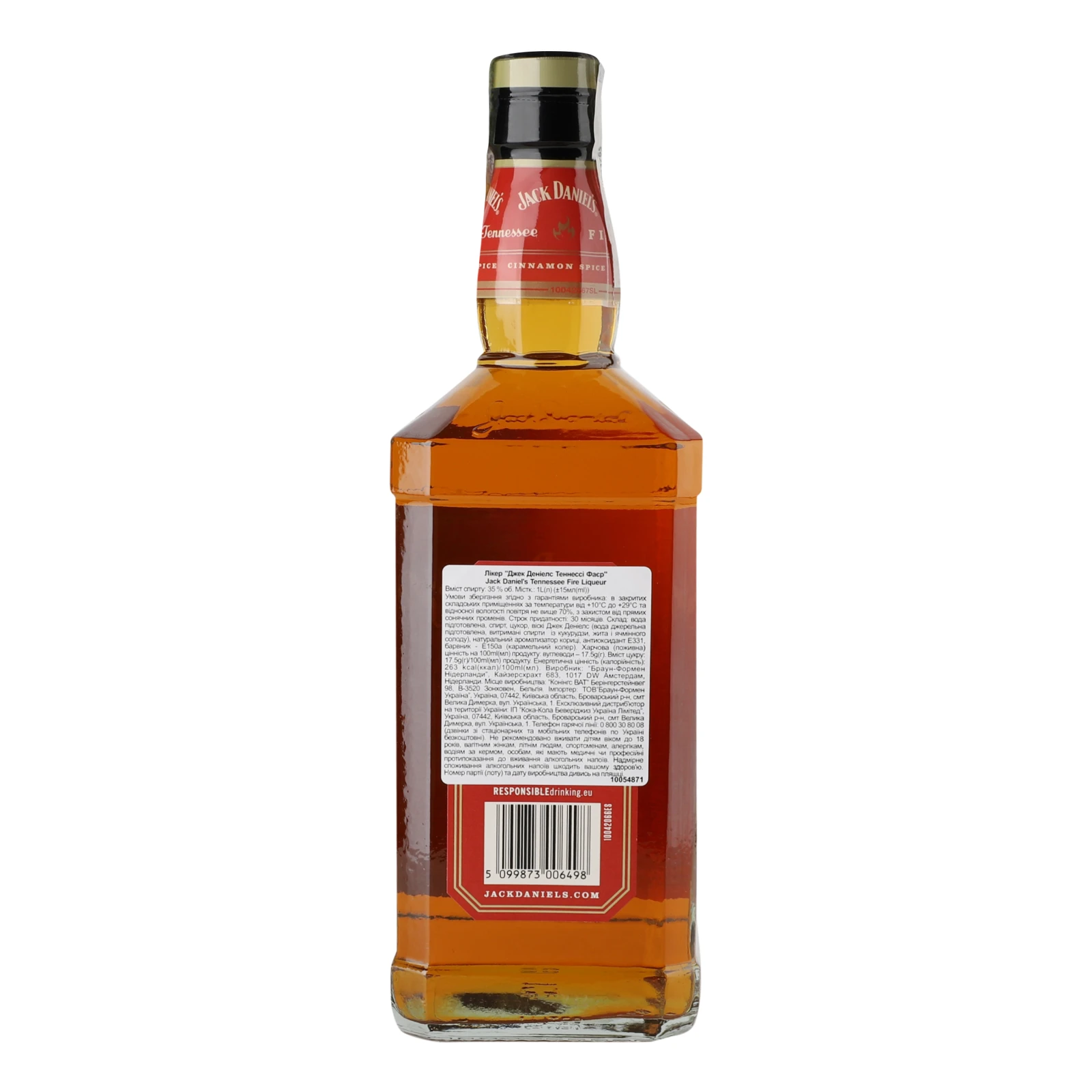 Лікер Jack Daniel's Tennessee Fire 35% 1л фото 2