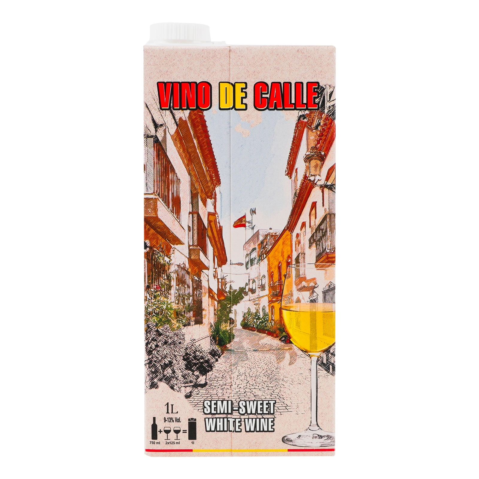 Вино Vino de Calle біле напівсолодке 9-13% 1л Фото №:2