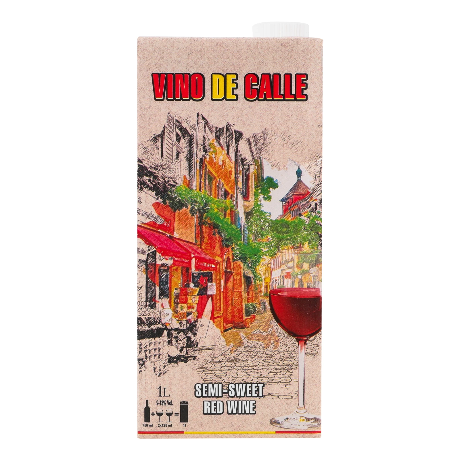 Вино Vino de Сalle червоне напівсолодке 9-13% 1л Фото №:1