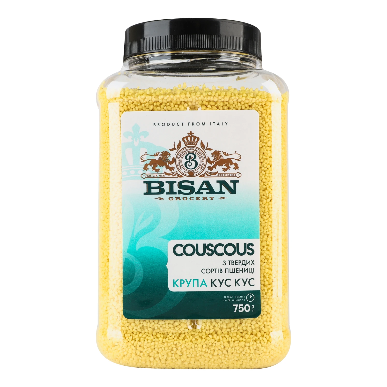 Кус-кус Bisan з твердих сортів пшениці 750г Фото №:1