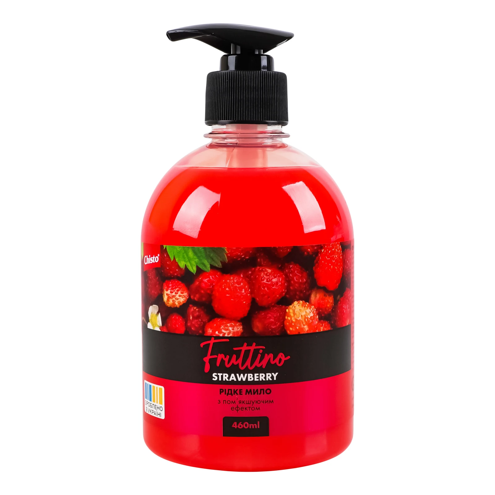Мило Chisto Fruttino рідке з пом'якшуючим ефектом Strawberry 460мл Фото навігації №:1