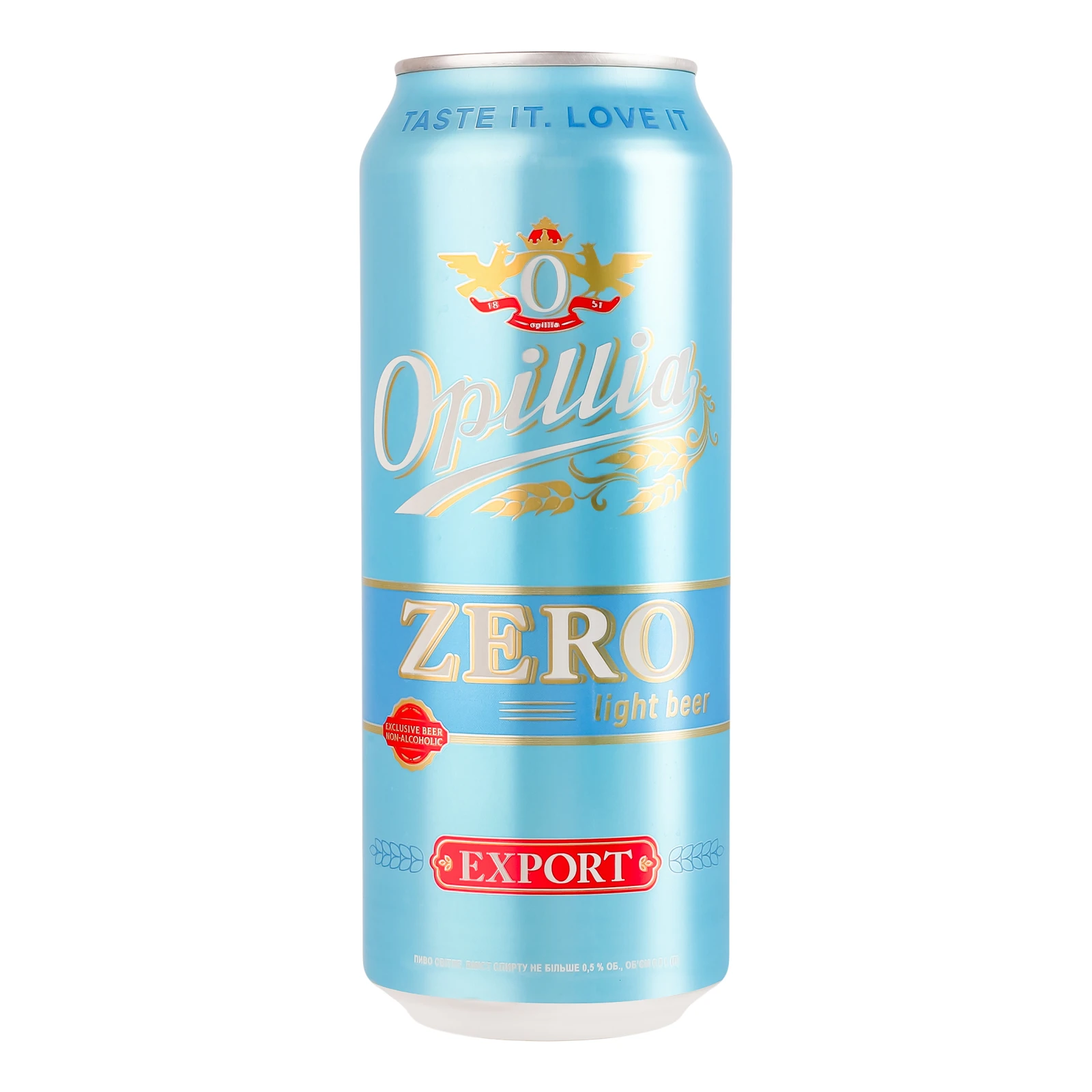 Пиво Opillia Export Zero світле пастеризоване 0.5% 0.5л