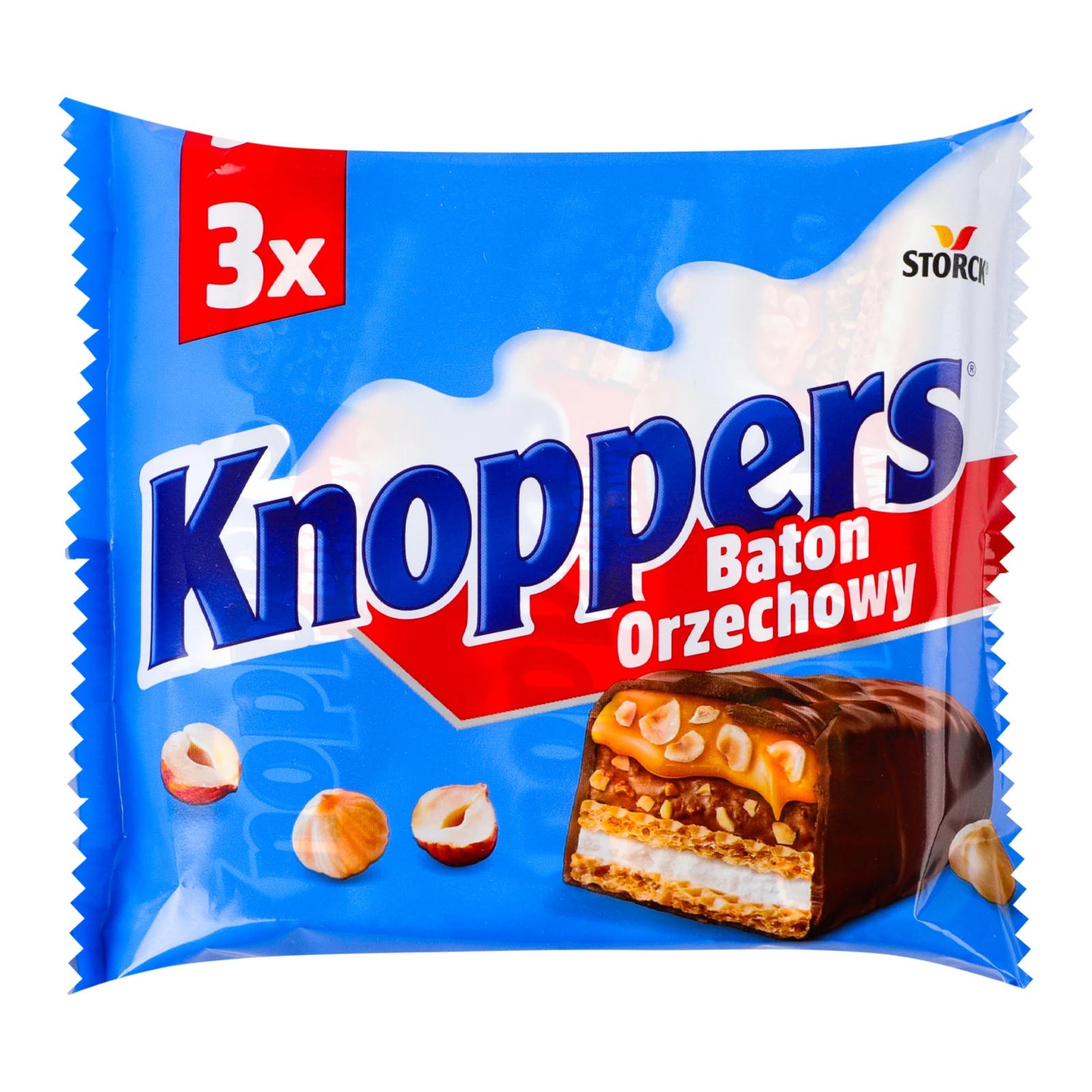 Батончик Knoppers вафельний з лісовим горіхом 120г Фото навігації №:1