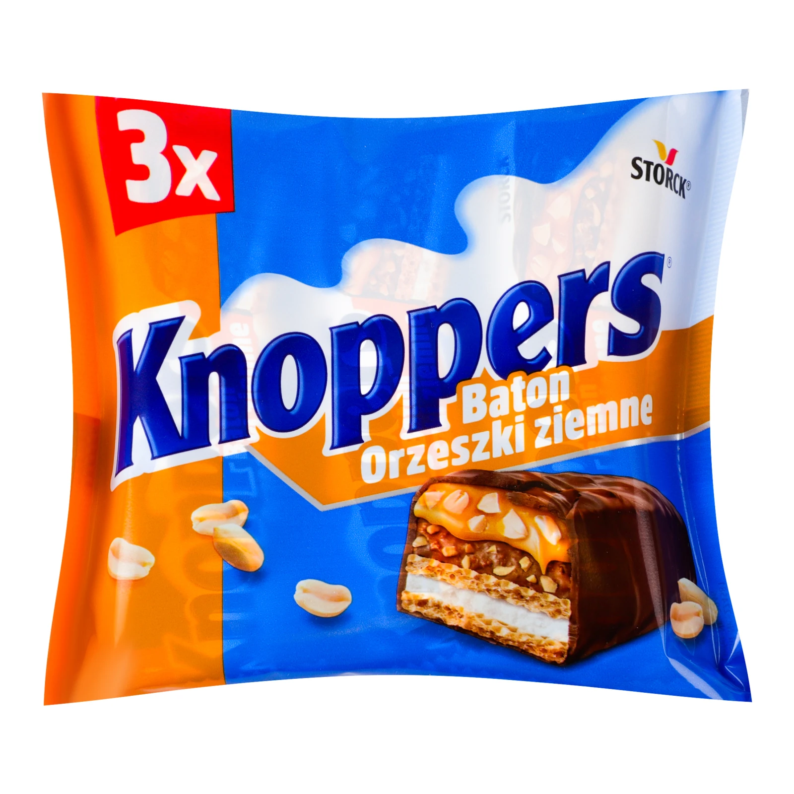 Батончик Knoppers вафельний з арахісом 120г Фото навігації №:1