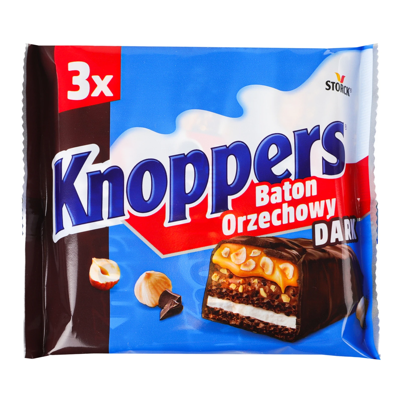 Батончик Knoppers вафельний з горіхом Dark 120г Фото навігації №:1